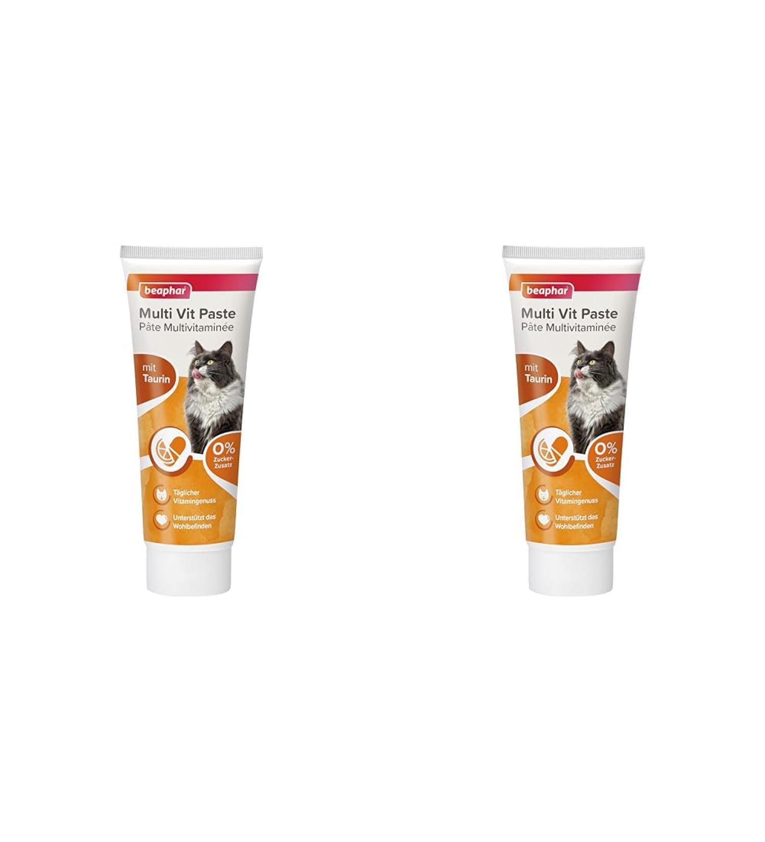 Beaphar Multi-Vitamin Paste for Cats - 250g Pack of 2 | Essential Nutritional Support for Healthy Cats - Buy Online on GoSupps.com