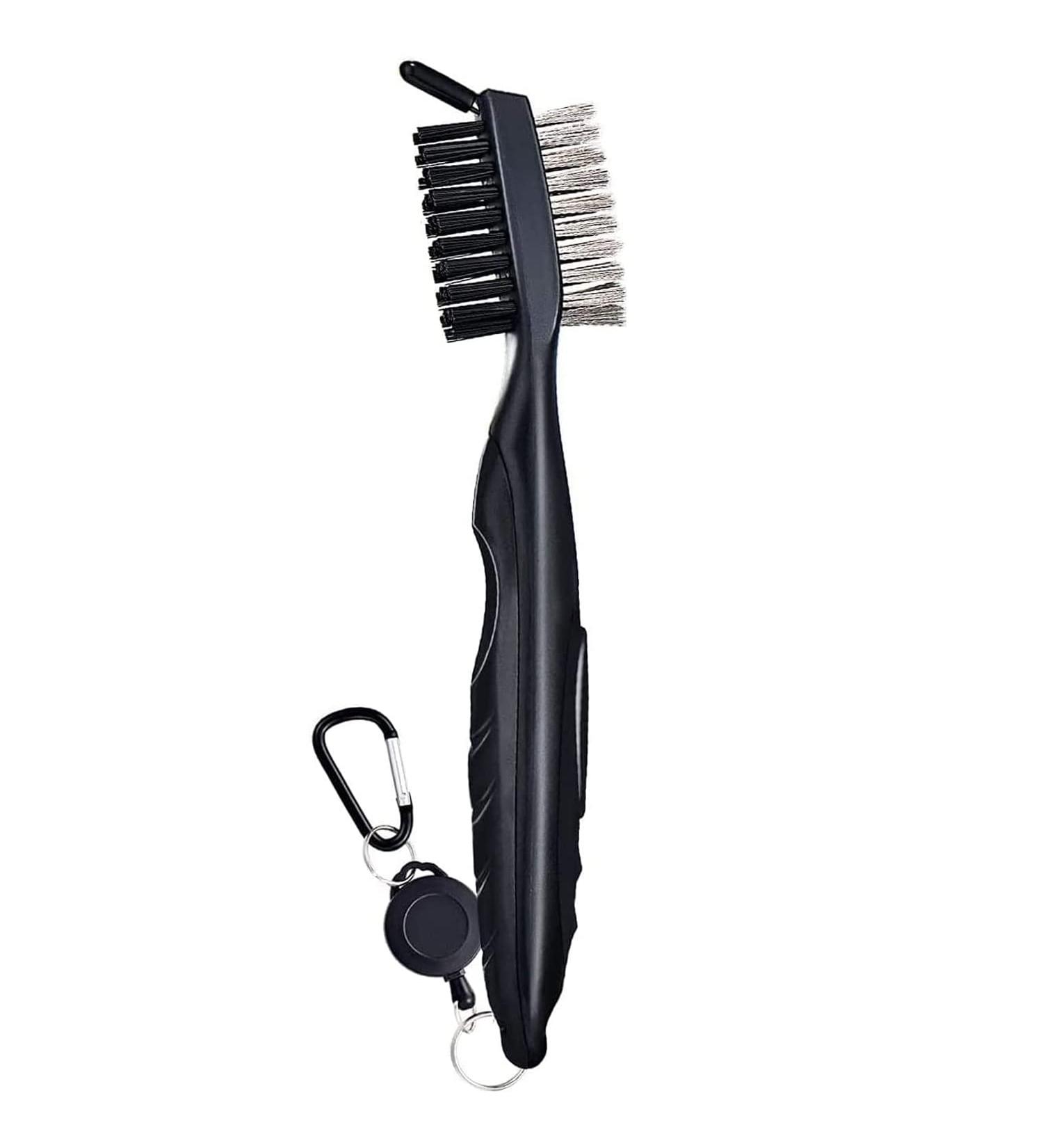 SHENGQIDZ Golf Club Brush - Groove Cleaner with Retractable Zip-line and Carabiner | 1 Pack Black - Buy Online on GoSupps.com