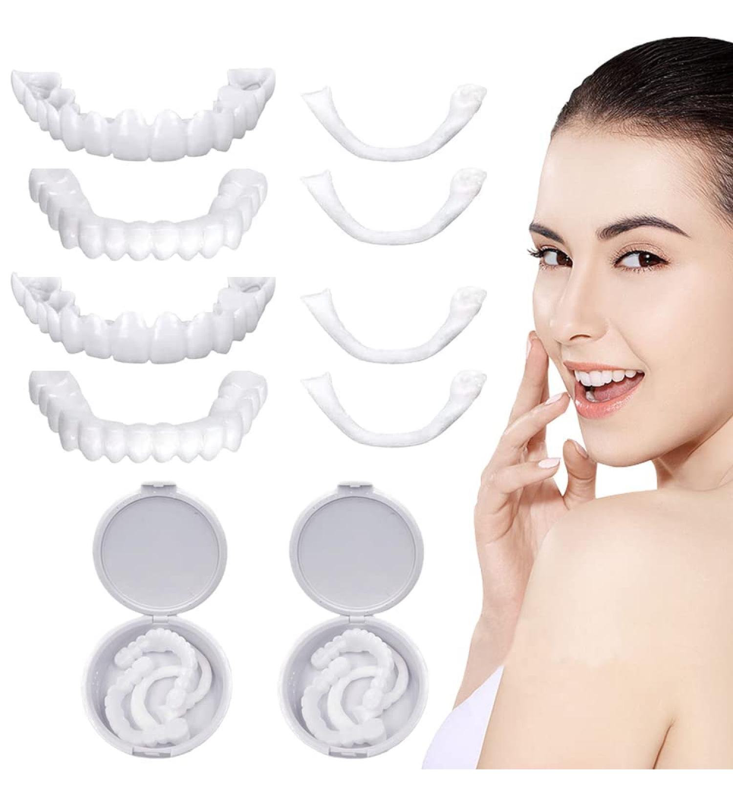 Affordable Instant Dentures & Tooth Veneers for a Bright Smile - Comfortable Fit with Tweezers for Men & Women - Buy Online on GoSupps.com