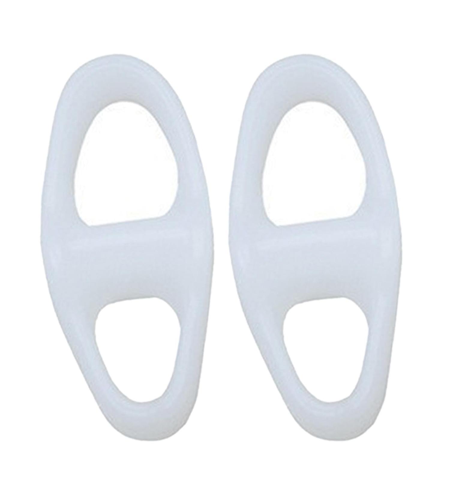 Getewily Silicone Toe Separator - Comfortable Hammer Toe Corrector & Reusable Foot Distance Holder for Hammer Toes - White L - Buy Online on GoSupps.com
