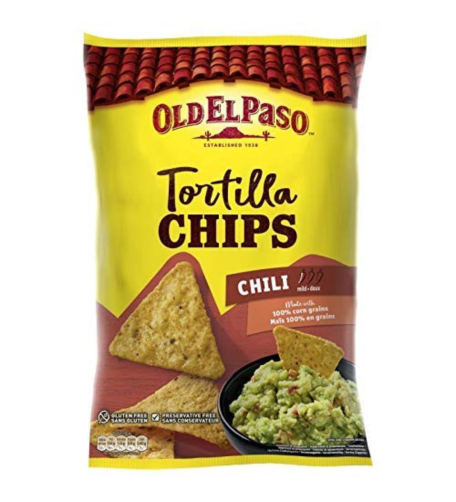 OLD EL PASO - Crunchy Chili Chips 185G - Pack of 2 - best offer