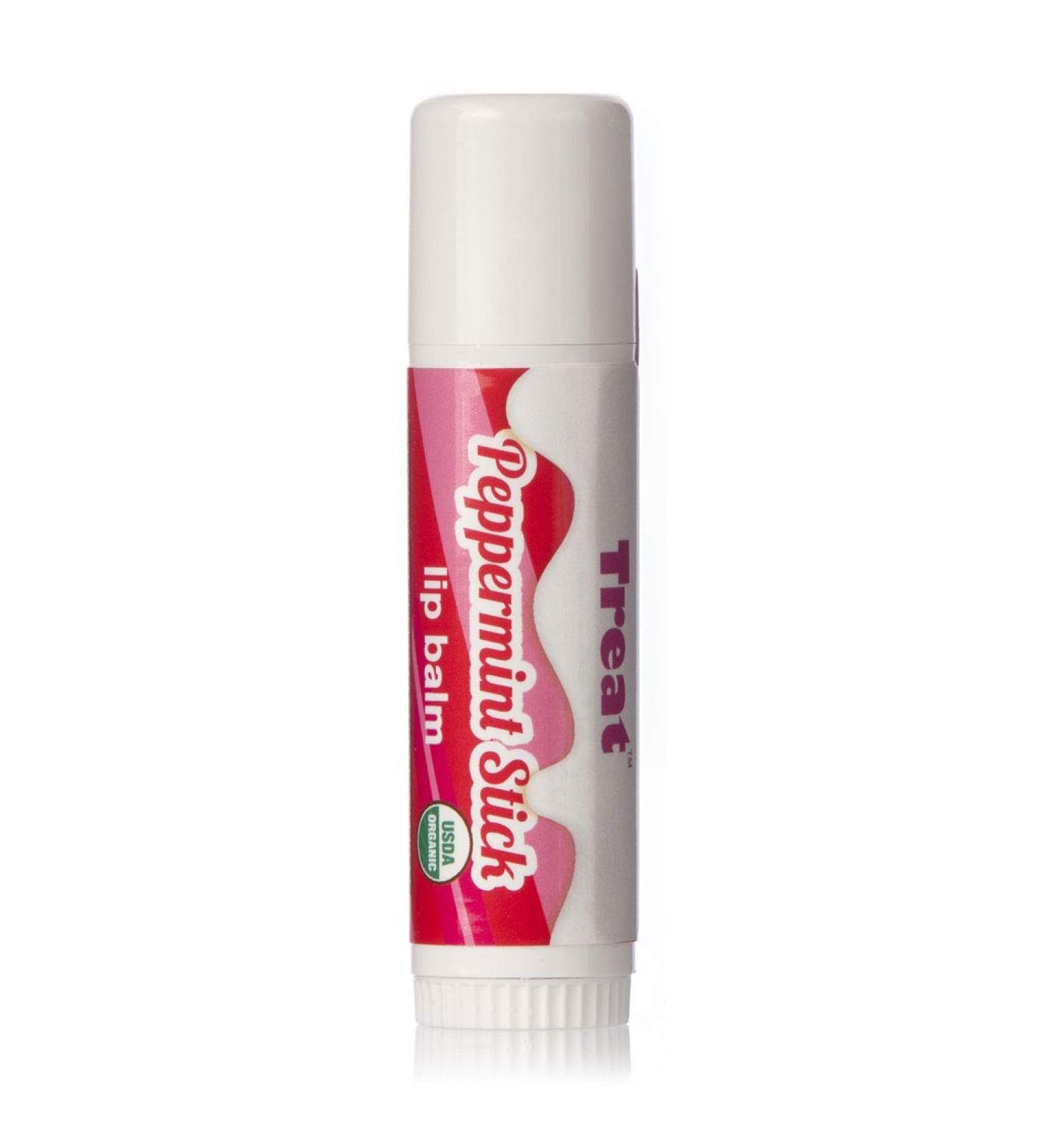 TREAT Jumbo Peppermint Stick Lip Balm - Organic & Cruelty-Free (.50 OZ) - Buy Online on GoSupps.com