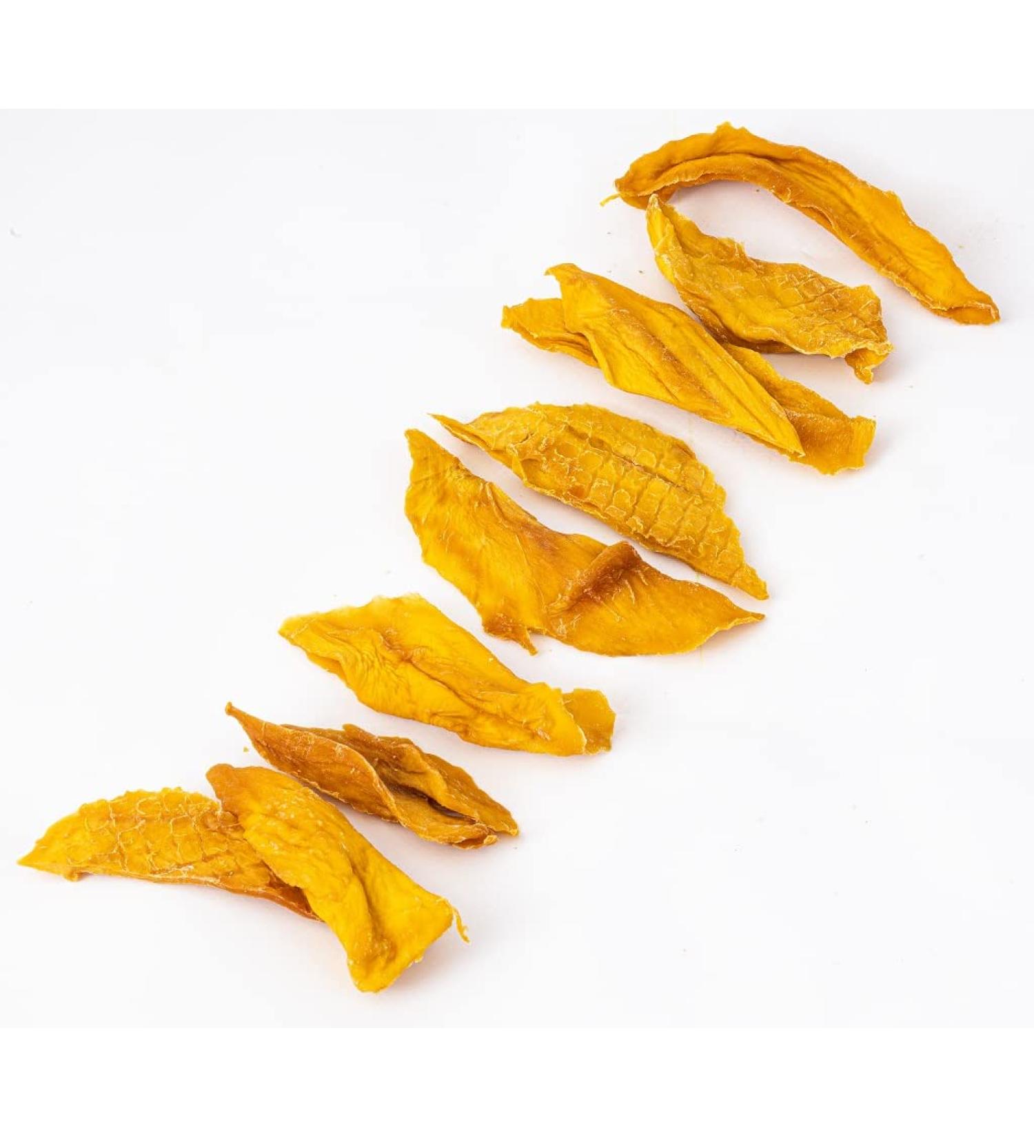 GoodFoodDelivered Dried Mango Strips 1kg Premium Quality - All Natural Juicy & No Added Sugar - Perfect for Healthy Snacking - Buy Online on GoSupps.com