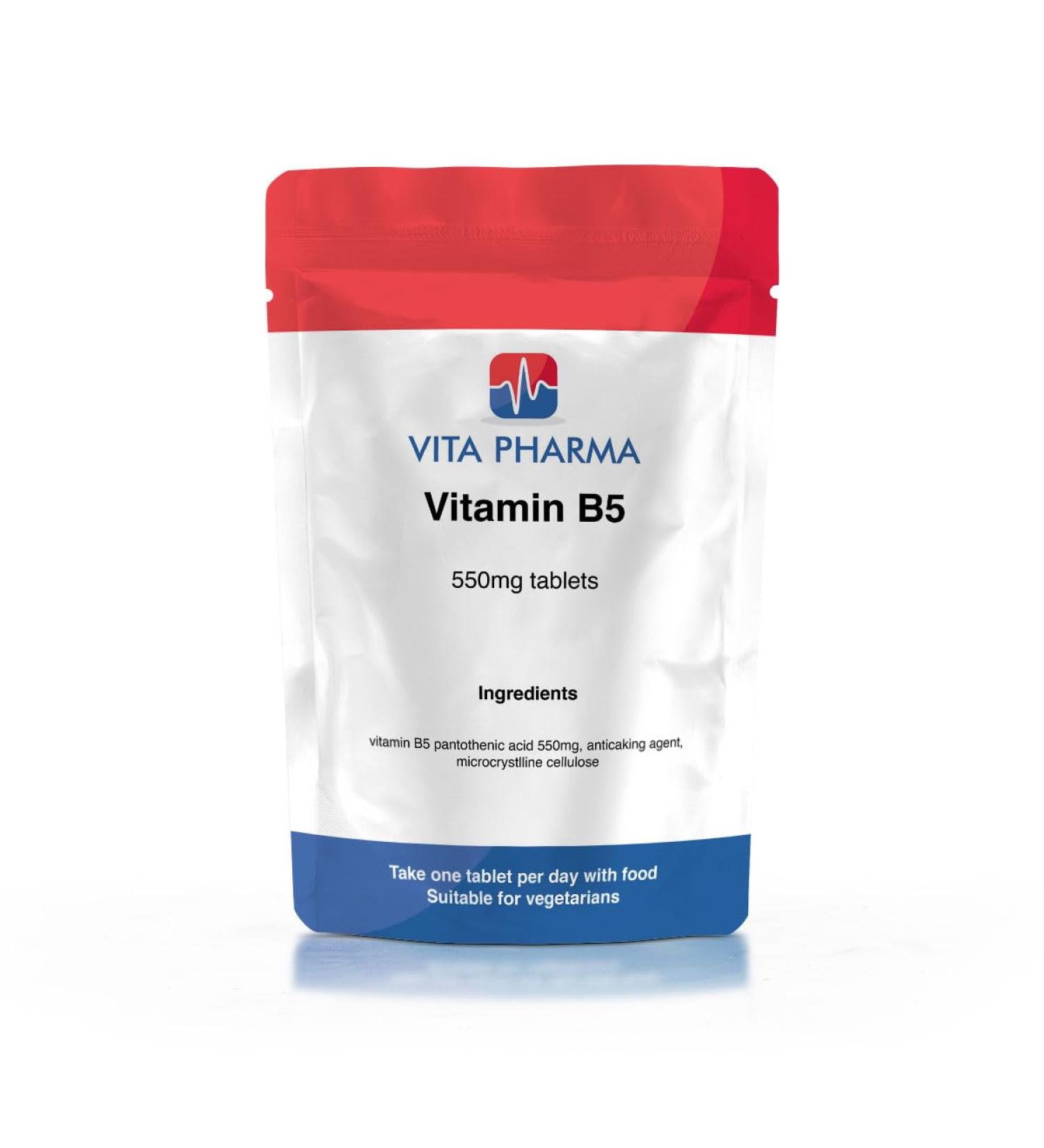 Vitamin B5 (PANTOTHENIC Acid) 550mg 120 Tablets Healthy Skin Tiredness