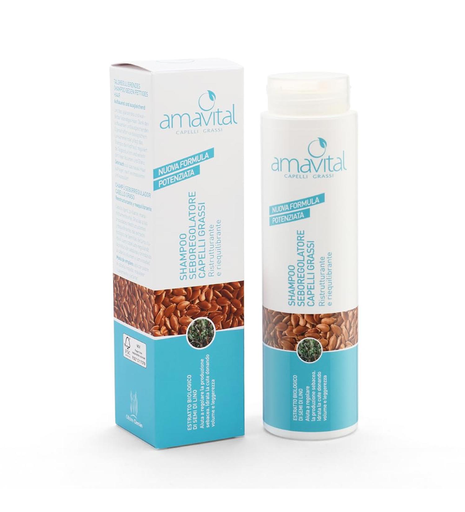  Oficine Cleman Amavital Sebum-Regulating Shampoo for Oily Hair 250ml - Buy Online on GoSupps.com