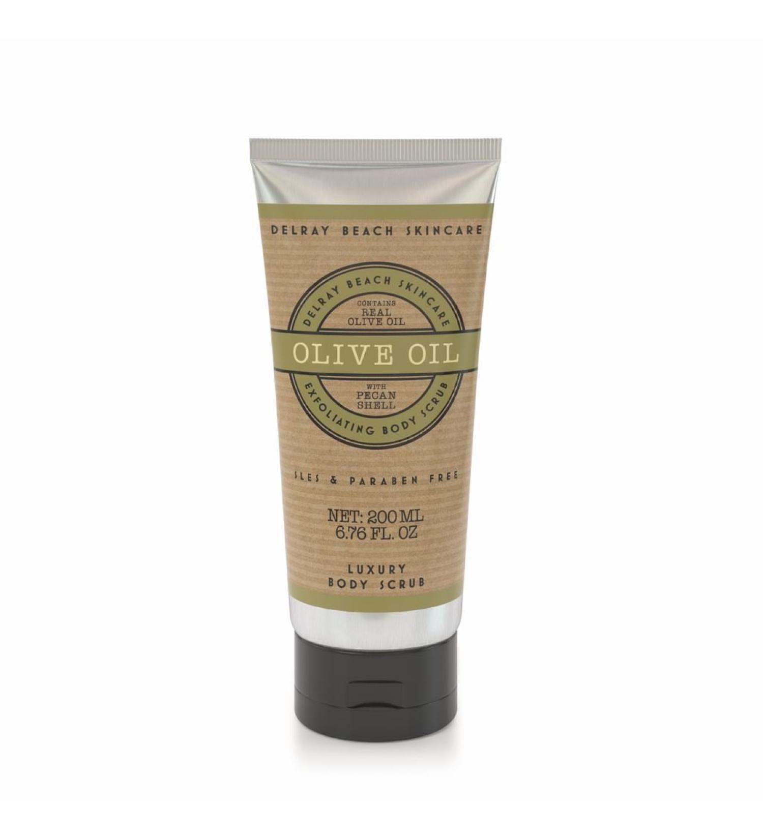 Delray Beach Skincare Olive Oil Exfoliating Body Scrub With Pecan Shell 200ml
