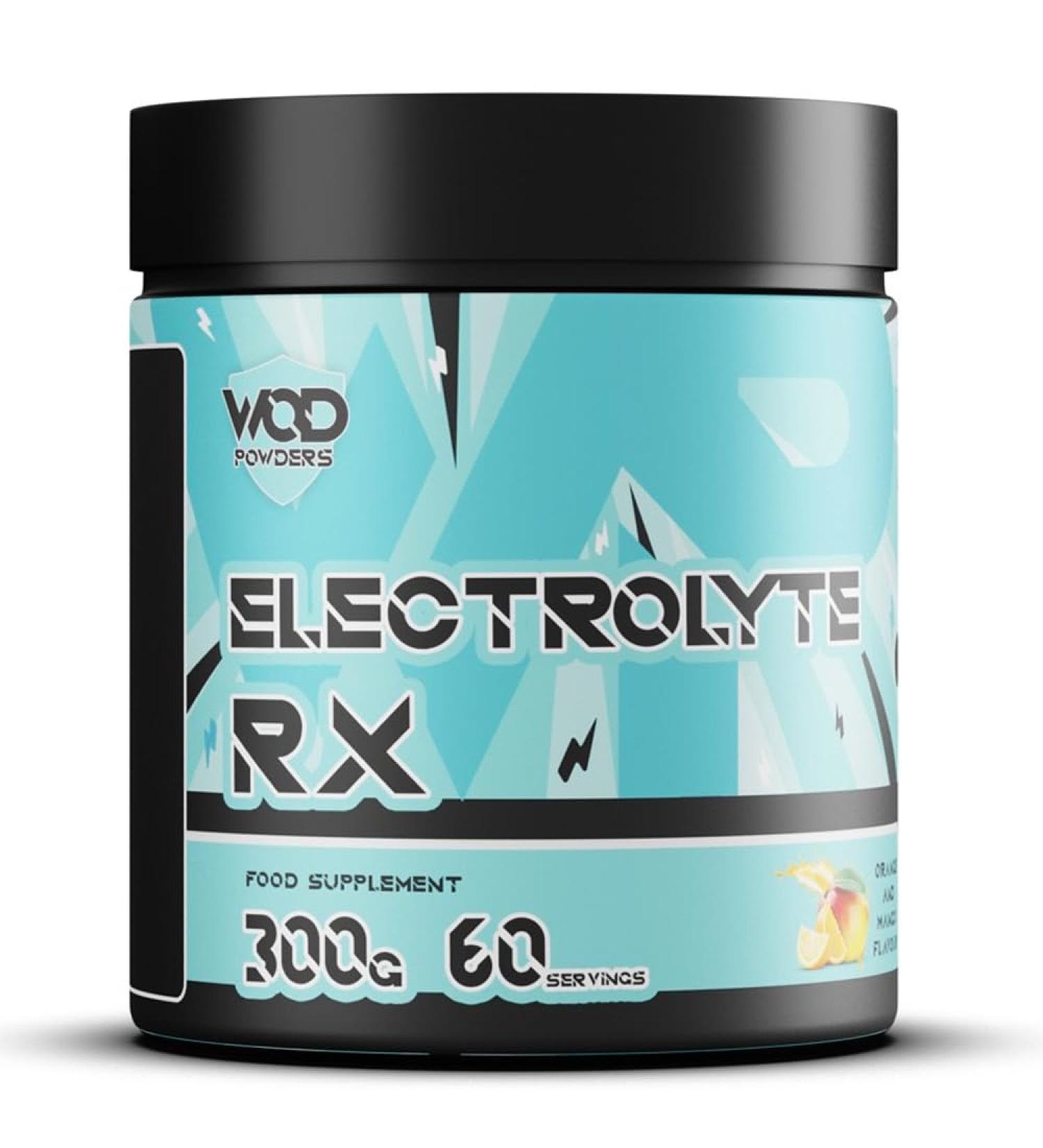Electrolyte RX - 300g - WOD Powders - Low Calorie Electrolytes Powder (Orange & Mango) - Buy Online on GoSupps.com
