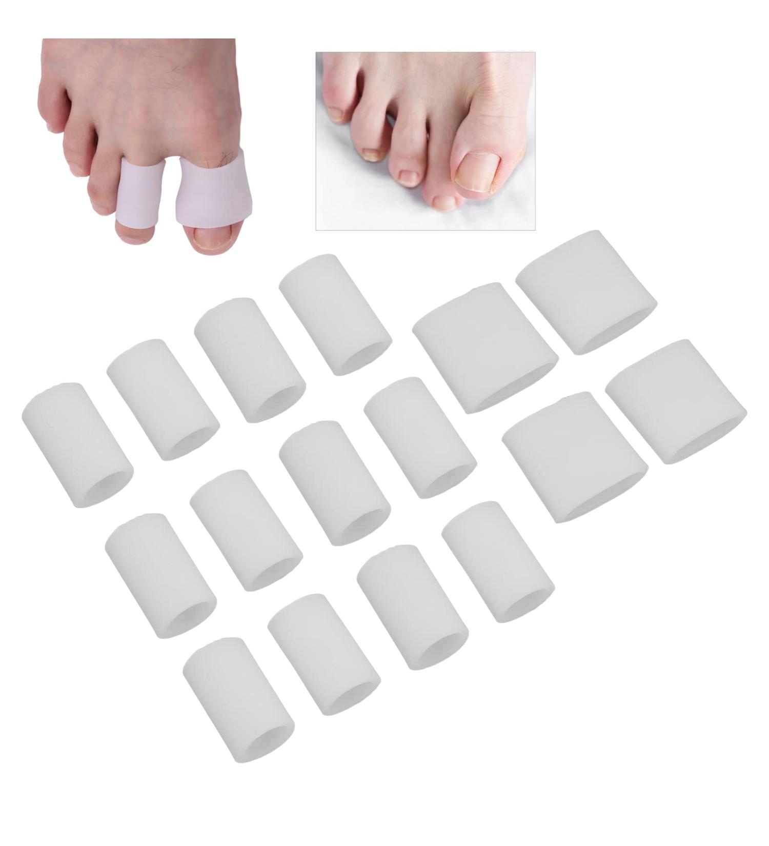 Silicone Toe Separator 8Pairs - Bunion Corrector & Pain Relief - White Toe Sleeves - Buy Online on GoSupps.com