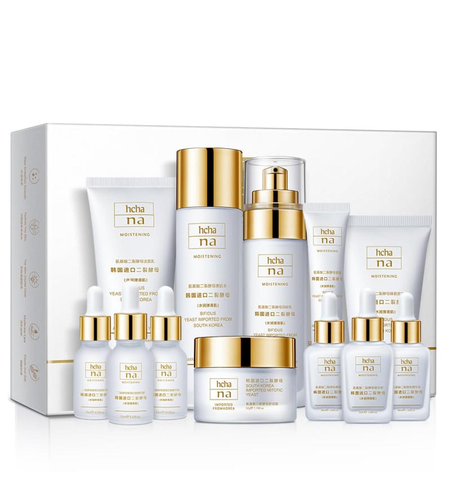 Amino Acid Yeast Skincare Set Korean Inspired Facial Care Kit with Moisturizing Essence Cream Cleanser Daily Face Care for Hydrated & Smooth Skin - Buy Online on GoSupps.com