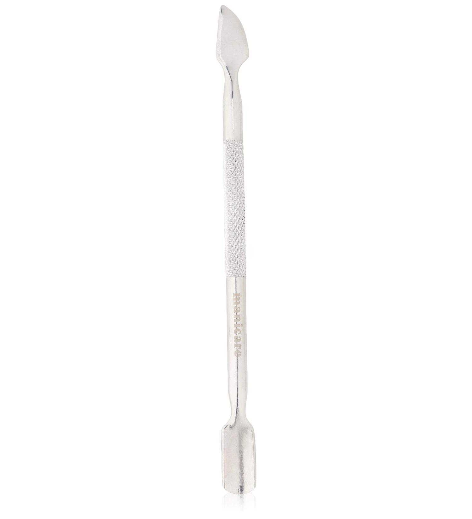 Manicare Dual Ended Stainless Steel Cuticle Pusher and Nail Cleaner - Professional Manicure and Pedicure Tool for Gel Polish Removal - Buy Online on GoSupps.com