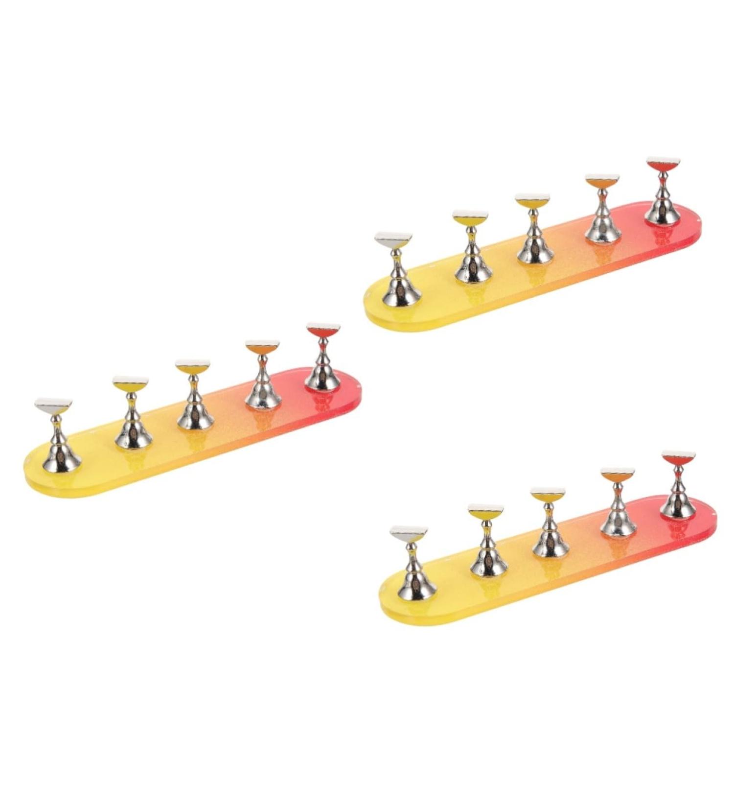 minkissy 3 Sets Nail Practice Holder Nail Art Practice Decorative Nail Racks Creative Nail Stands Nail Racks for Nail Art Magnetic Nail Display Nail Decor Bracket Plastic Strip - Buy Online on GoSupps.com