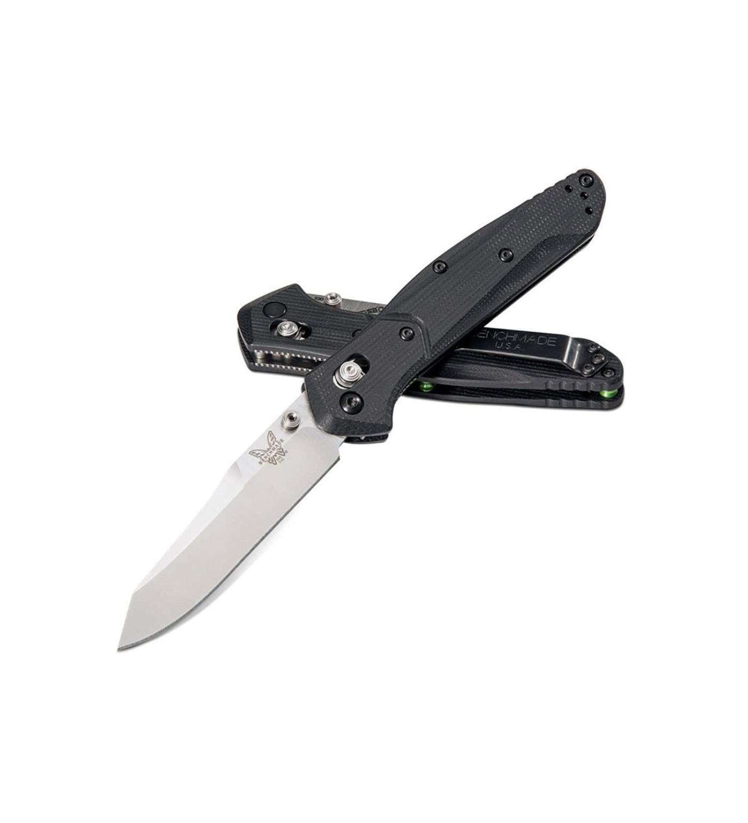 Benchmade - 940 EDC Manual Open Folding, Made in USA, Reverse Tanto Blade Knife Black G10 Handle/Satin Finish