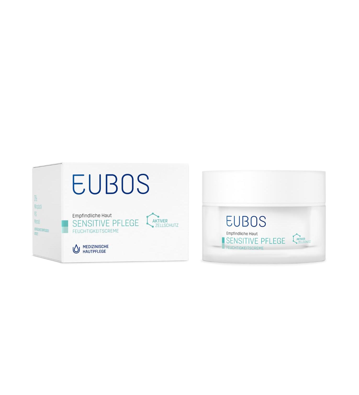 EUBOS Sensitive Moisturising Cream Day Care - 50 ml | Hydrating & Soothing for Sensitive Skin - International Shipping Available - Buy Online on GoSupps.com