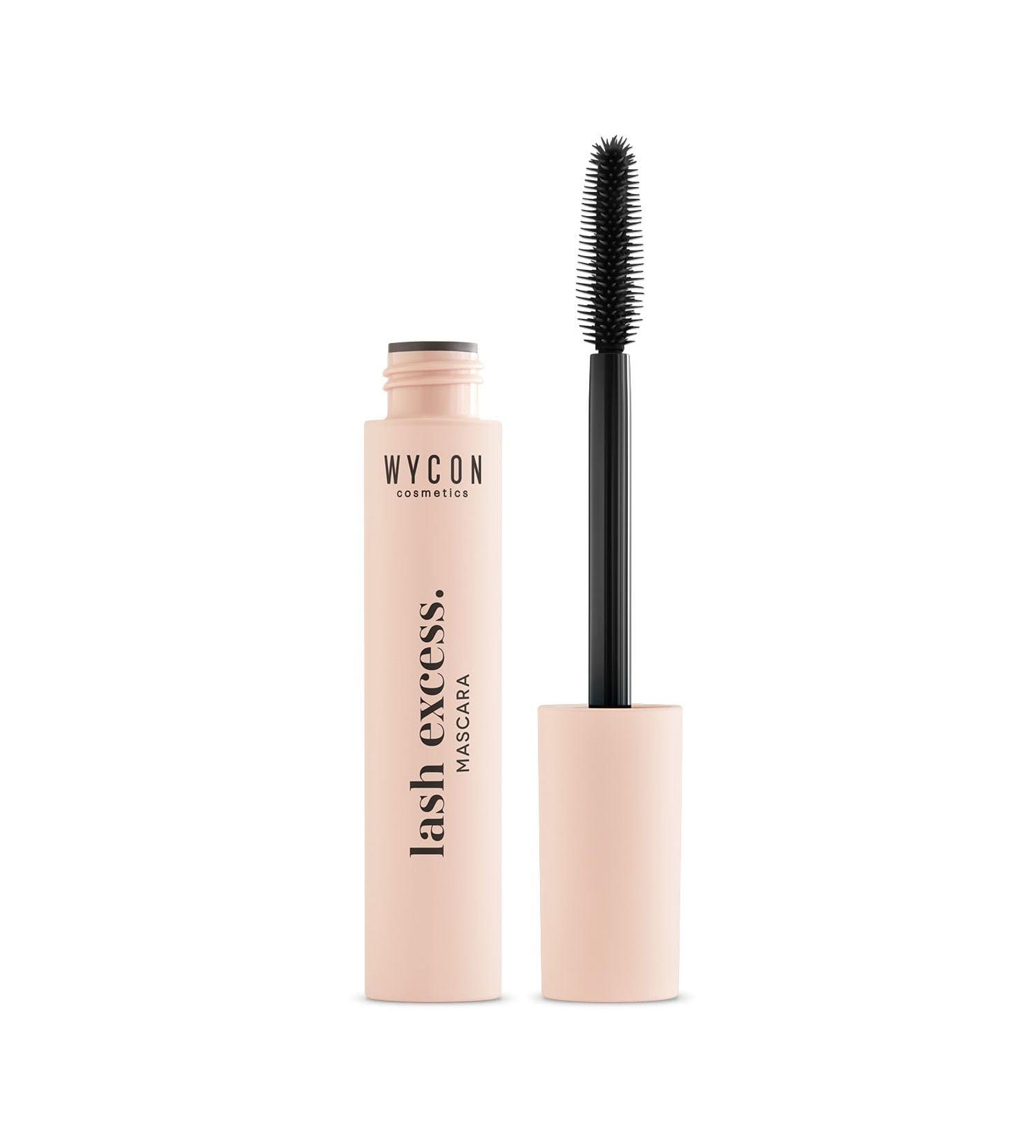 WYCON cosmetics LASH EXCESS MASCARA Extra Black instant volume effect oversized applicator