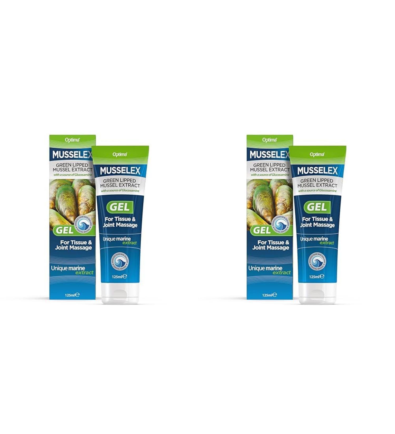 Optima MusselEx Gel Natural Cruelty Free Green Lipped Mussel Extract Tissue & Joint Massage 125 ml (Pack of 2) - Buy Online on GoSupps.com
