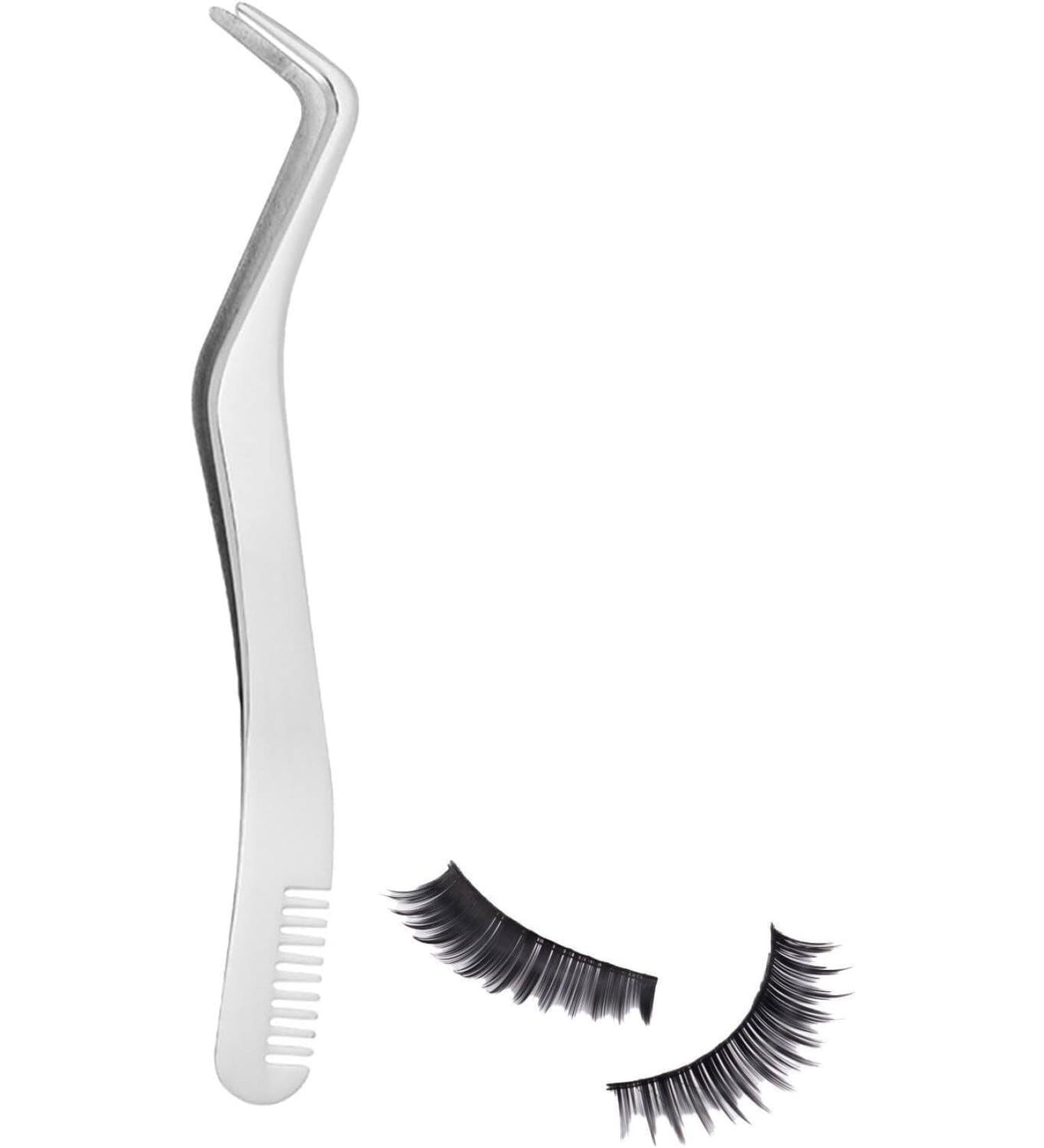 Eyelash Extens s Stainless Steel Eyelash Extens sEyelash Clusters with Comb for False Women Lash Applicator Tool - Buy Online on GoSupps.com
