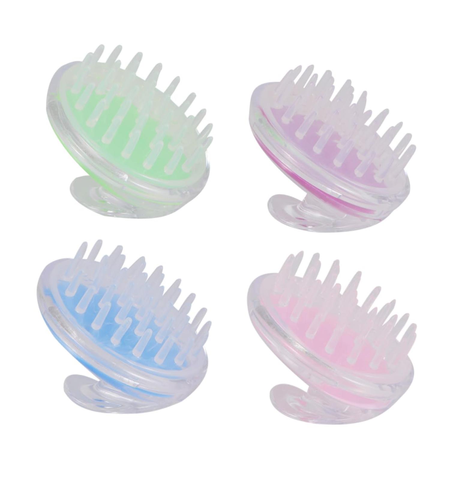 Magiclulu 4-Piece Silicone Shower Massage Brush Set | Electric Hair Shampoo Head Massager | Best Bathroom Hair Care Tools - Buy Online on GoSupps.com