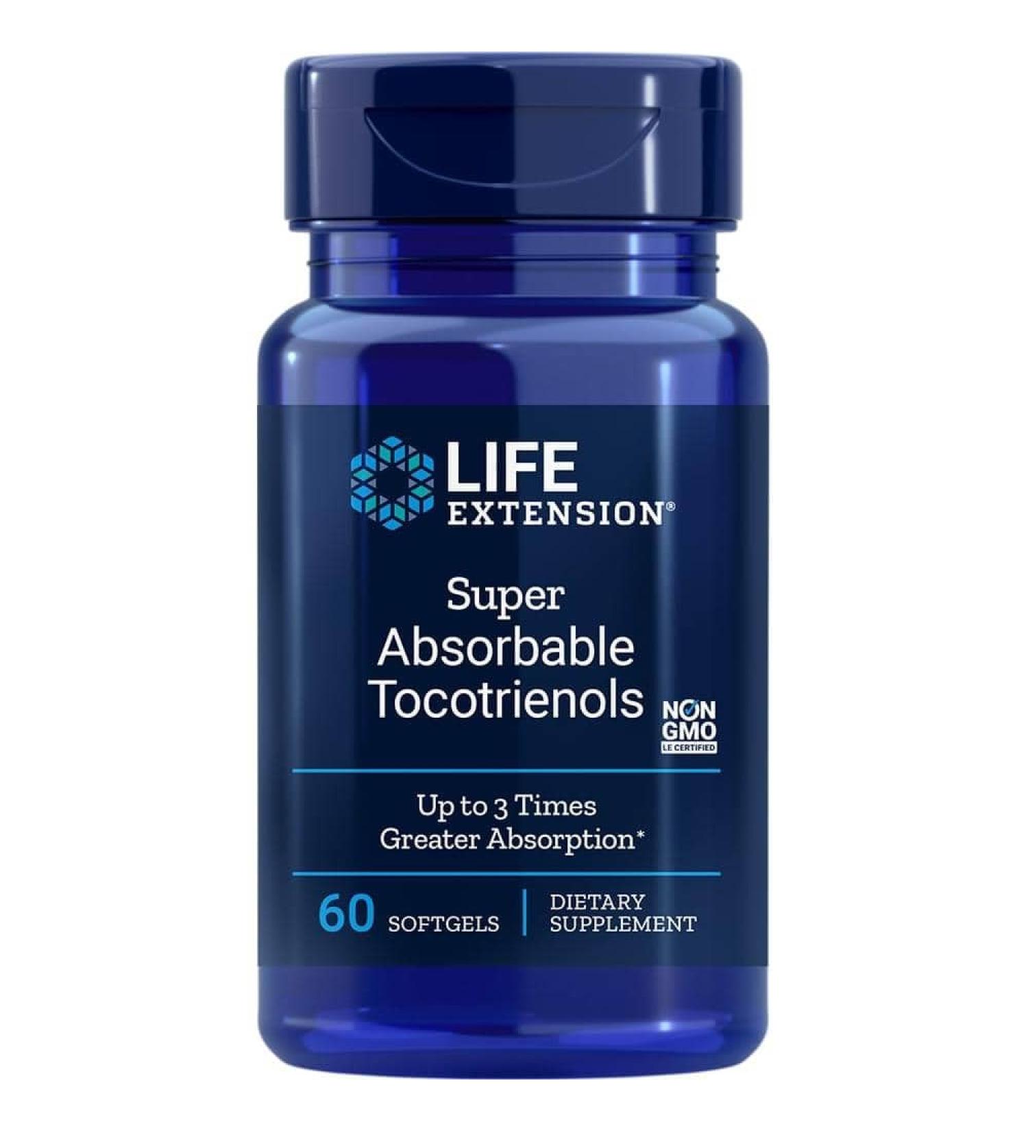 Life Extension Tocotrienols Vitamin E Softgels - 60ct | Laboratory Tested, Gluten-Free, SOYA-Free, Non-GMO - Buy Online on GoSupps.com
