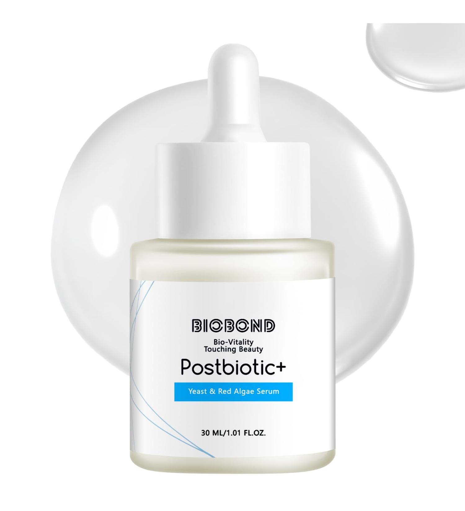 BIOBOND Postbiotic+ Intensive Repair Serum, For Anti-Photoaging & Firming Skincare, with Collagen, Postbiotic Yeast, Centella & Thermal Spring Red Algae, High-Con. Formula for All Skin Types, 1 Fl Oz - Buy Online on GoSupps.com