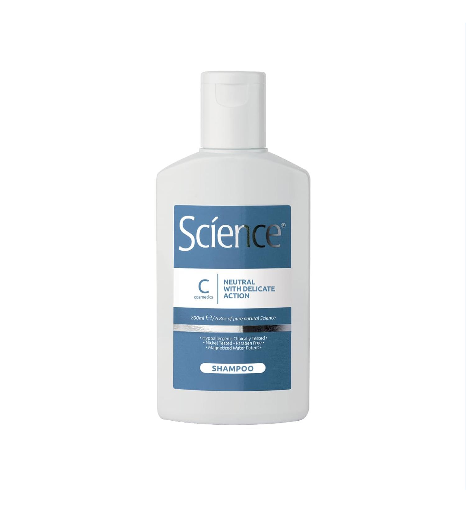 SCIENCE - Gentle Action Neutral Shampoo | Natural Ingredients | For All Hair Types | Enriched with Chamomile | Clinical Formula Organic and Vegan Ingredients 200ml - Buy Online on GoSupps.com