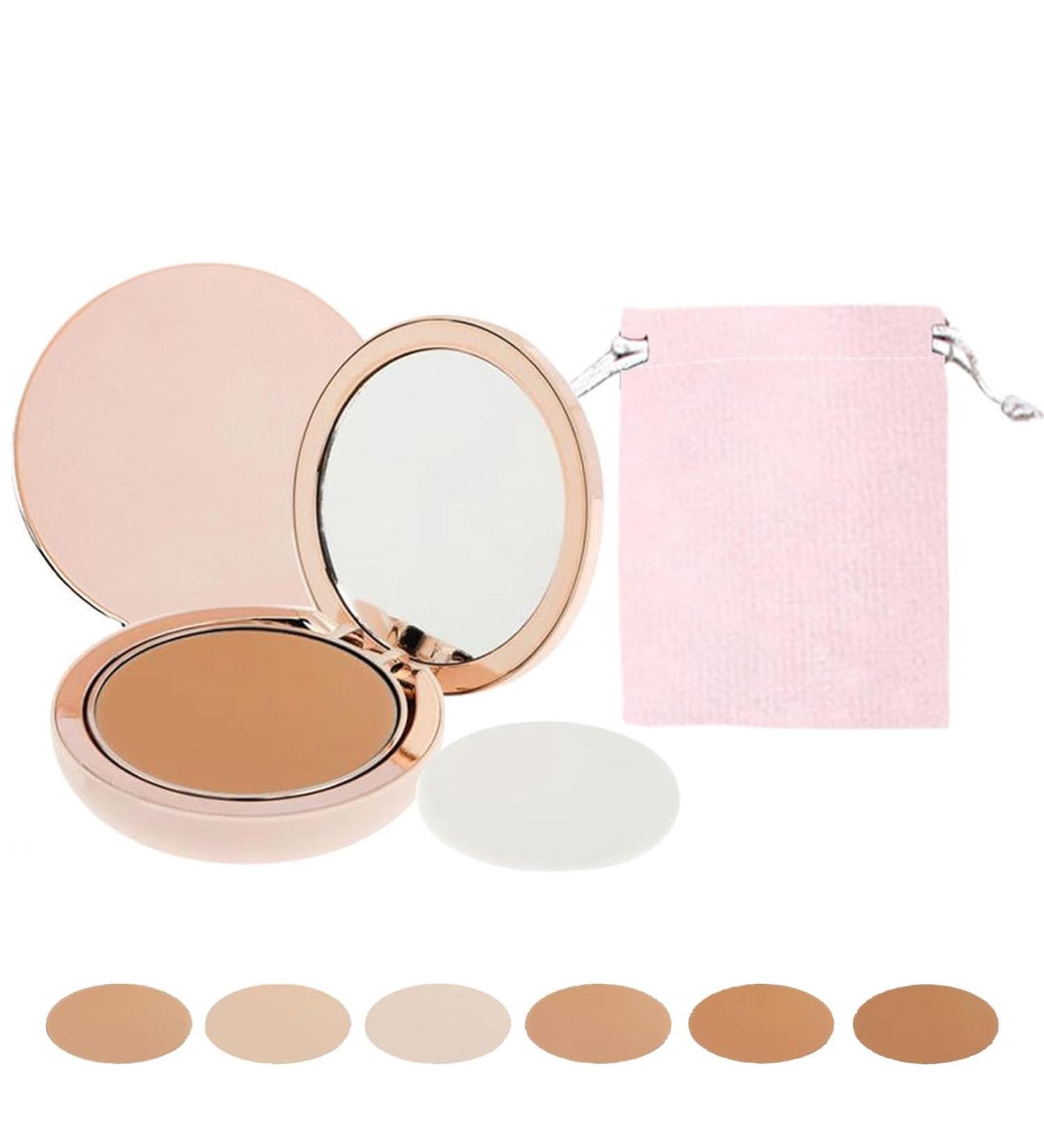CC Cream Compact SPF 50+ and Pouch CC Cream Makeup Spf Protection + Coverage + Skincare Long-Lasting Waterproof and Sweat-Proof (Medium Brown) - Buy Online on GoSupps.com