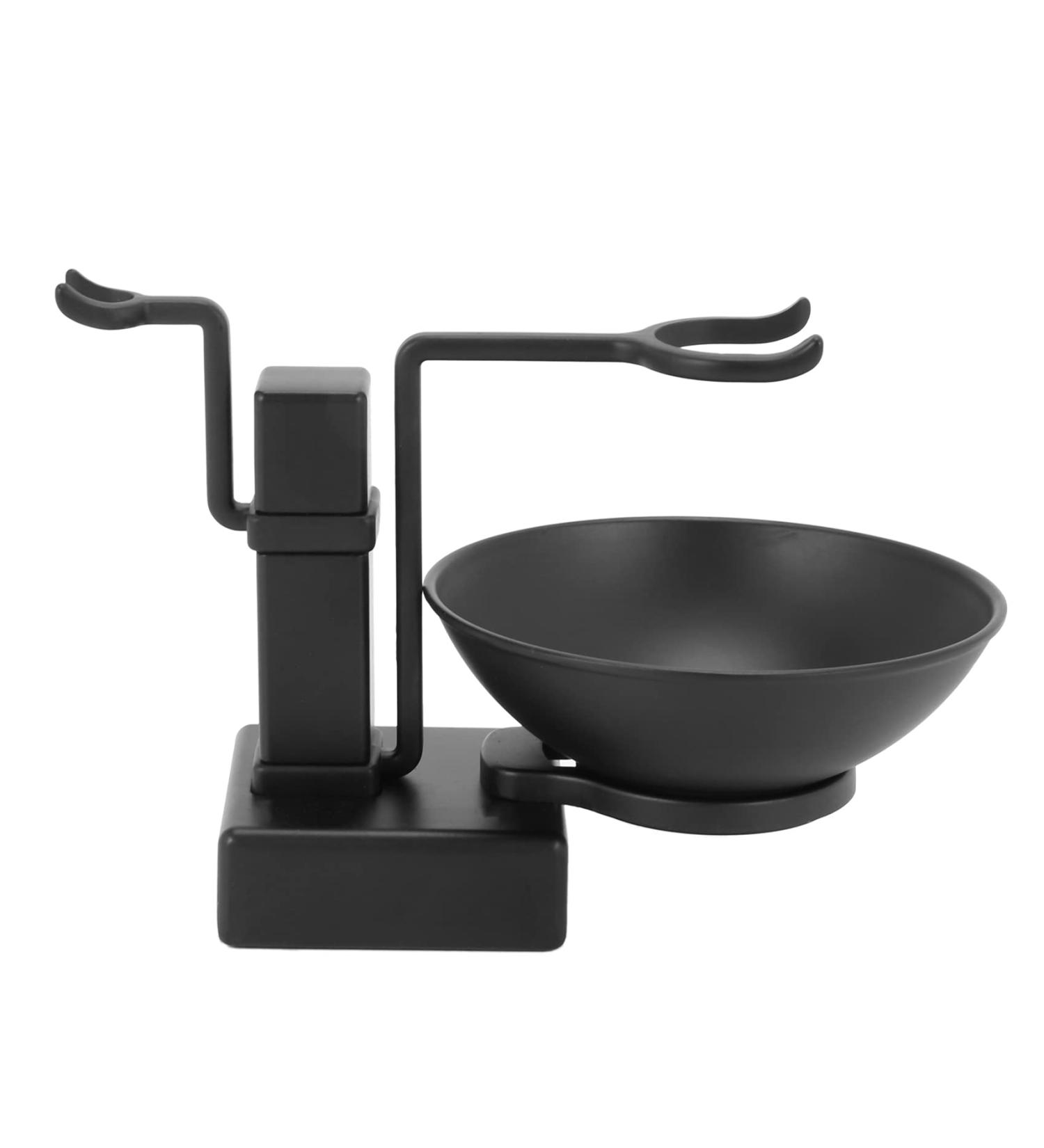 Bassulouda Metal Shaving Stand for Hairdressing Salon | Shaving Brush & Bowl Holder | Black Cup Soap Stand - International Shipping Available - Buy Online on GoSupps.com