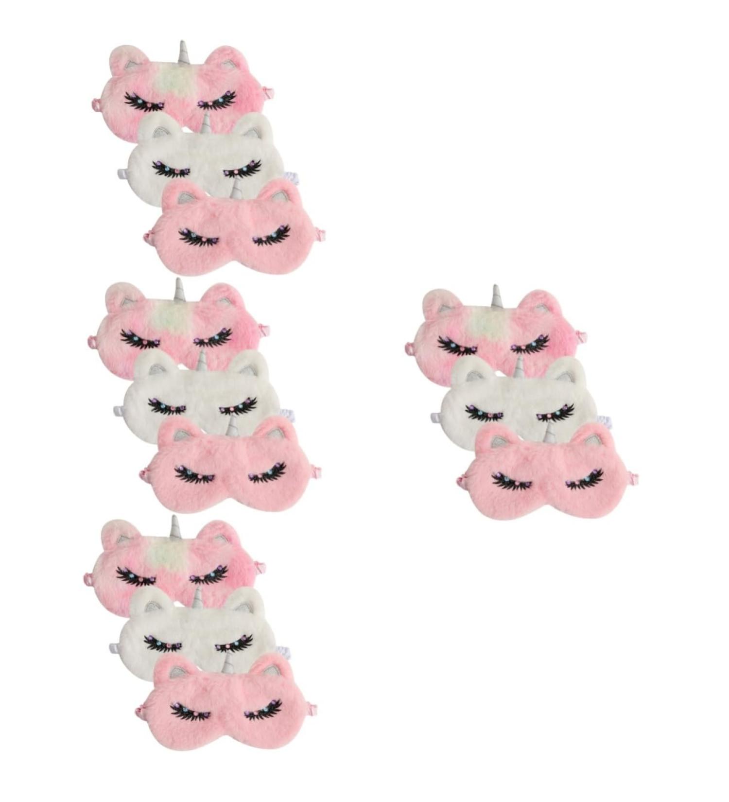Buy Mobestech Unicorn Eye Patch Sleep Masks - 12 Pcs Comfortable & Breathable Plush Sleeping Blindfolds - Perfect for Students & Costumes | International Shipping Available - Buy Online on GoSupps.com