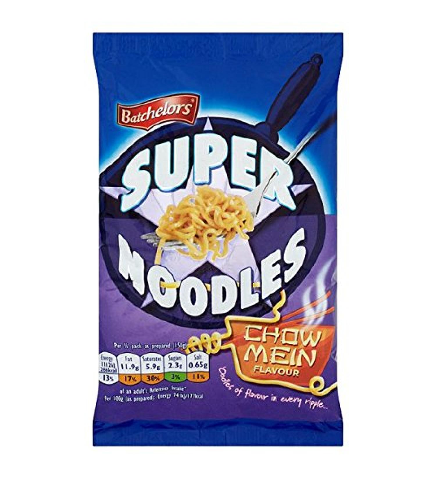 Batchelors Batchelors - Super Noodles - Chow Mein Flavour Sauce - Set of 4 x 100 g Sachets