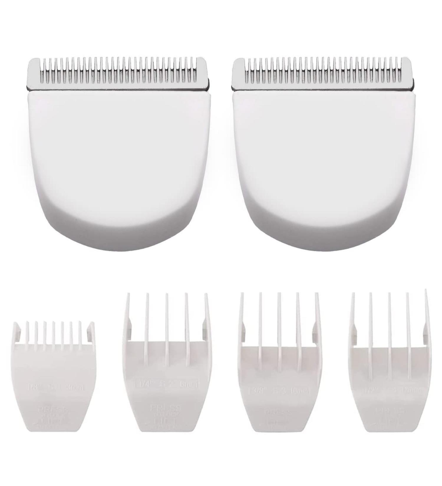 2 Pack White Professional Peanut Clipper Trimmer Snap On Replacement Blades #2068-300 - Buy Online on GoSupps.com