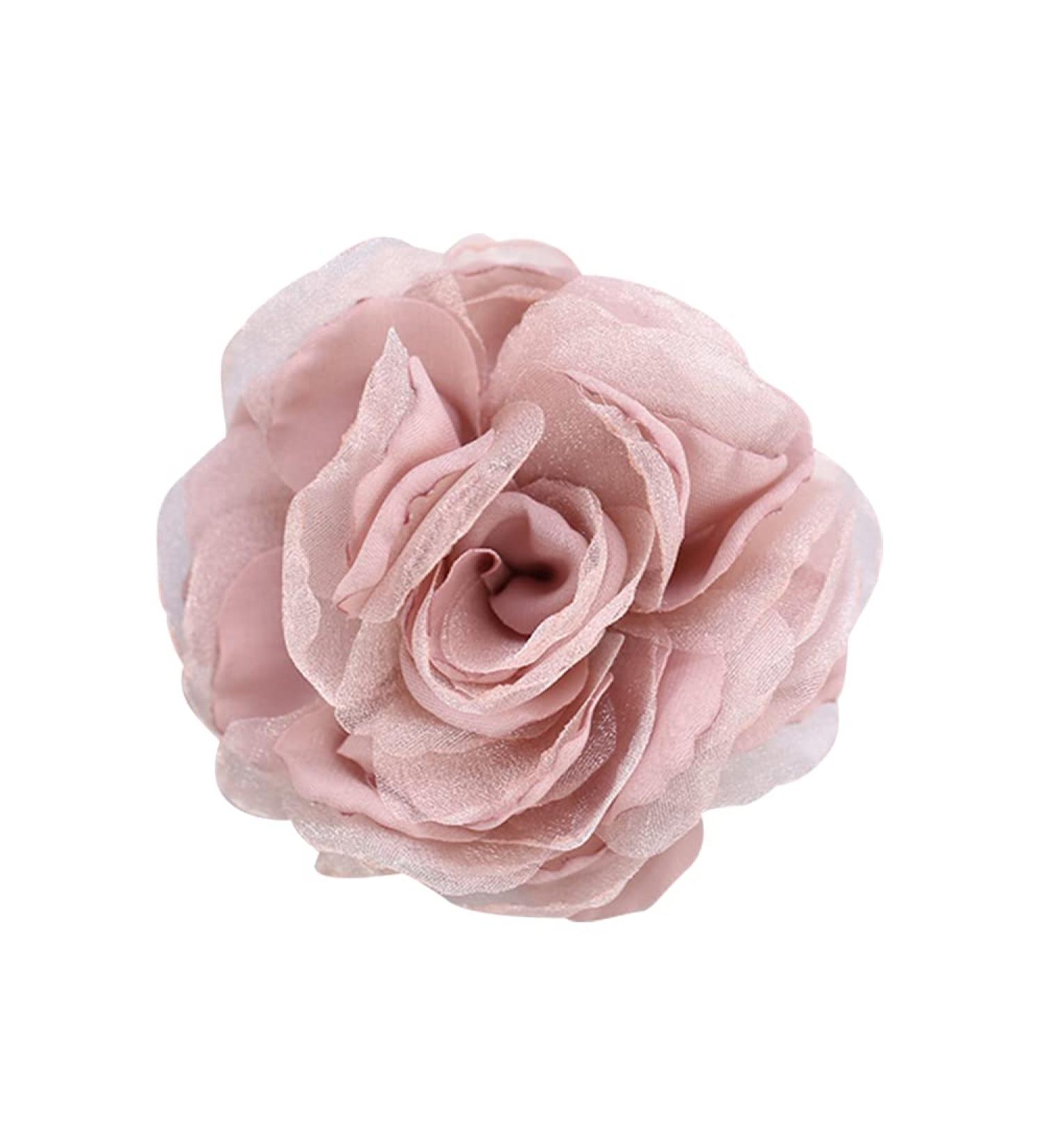 Buy Cableif Women's Pink Rose Flower Brooch & Hair Clip - 8cm Floral Hair Jewelry for International Shipping - Buy Online on GoSupps.com