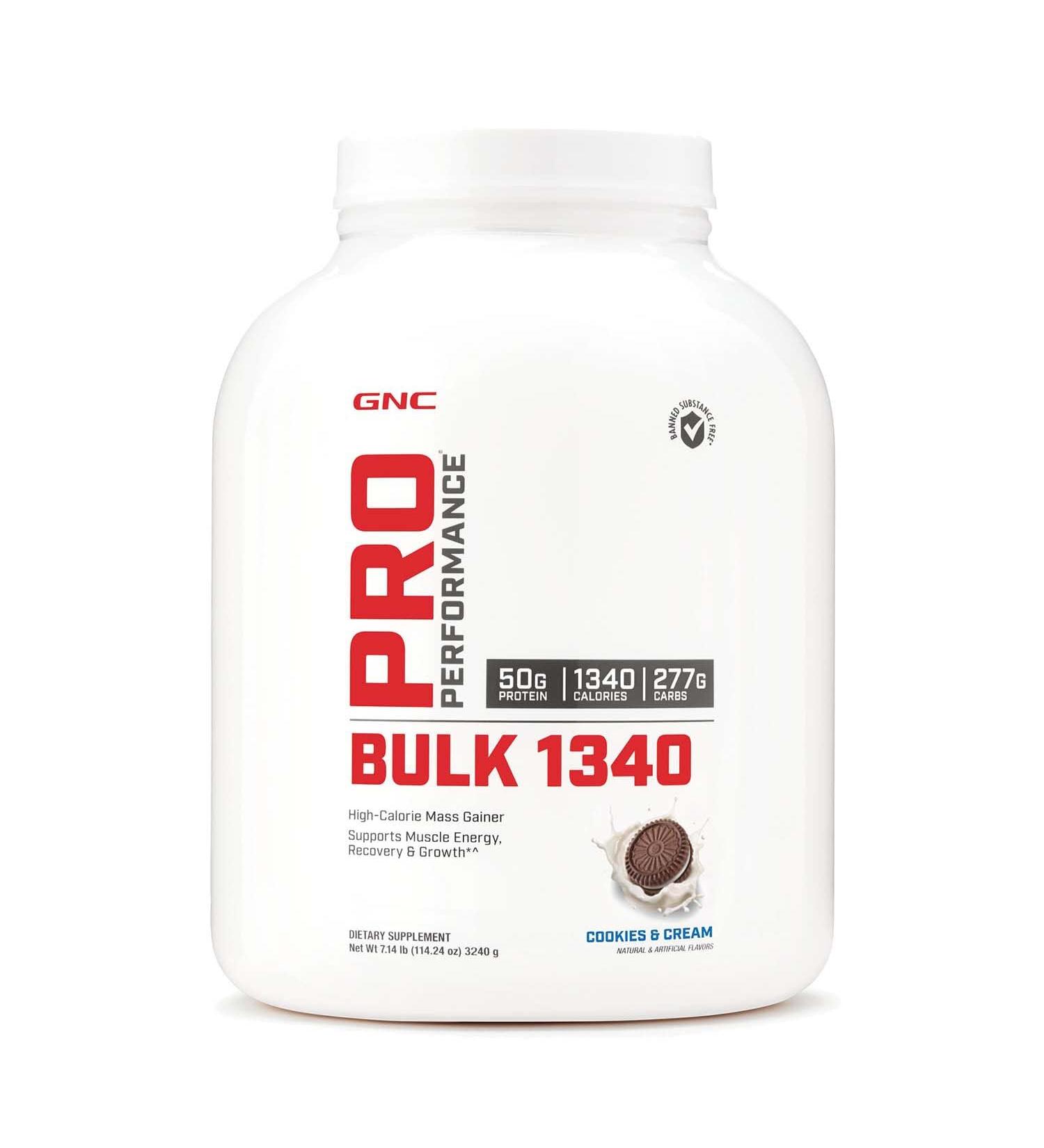 GNC Pro Performance Bulk 1340 - Cookies and Cream | Supports Muscle Energy, Recovery, and Growth - Buy Online on GoSupps.com