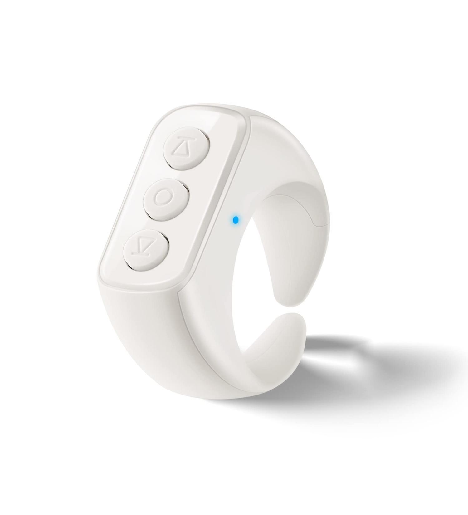 CKG Tiktok Bluetooth Smart Finger Remote for iPhone - 2022 Design | Snow White | iOS & Android Compatible - Buy Online on GoSupps.com