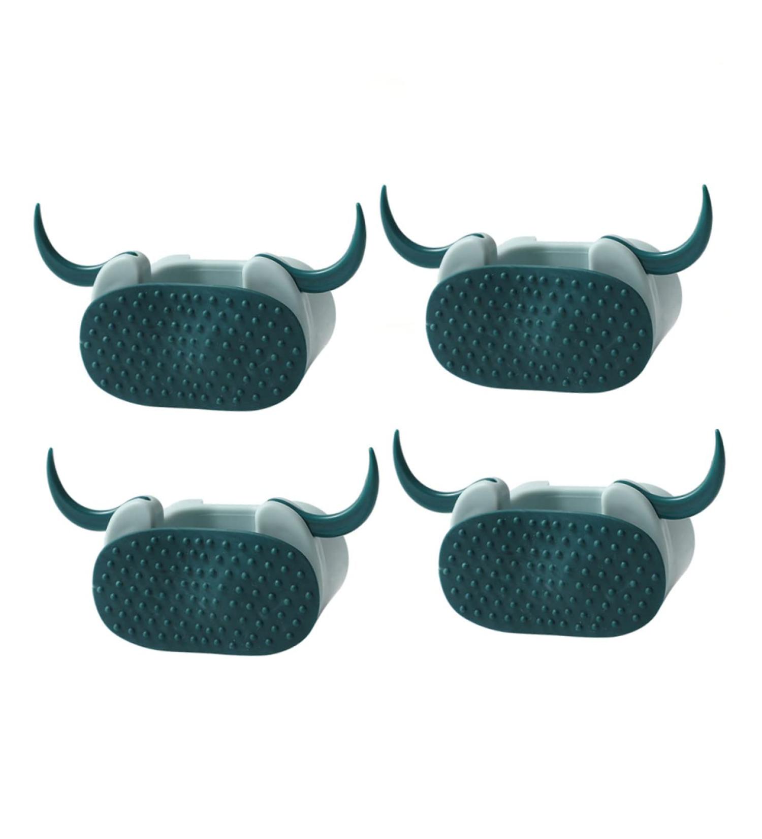 Yarnow Wall-Mounted Mopping Hook & Clothes Rack - Self-Adhesive Mop Holder - 12x7.5cm Blue Sweeper Bracket - Buy Online on GoSupps.com