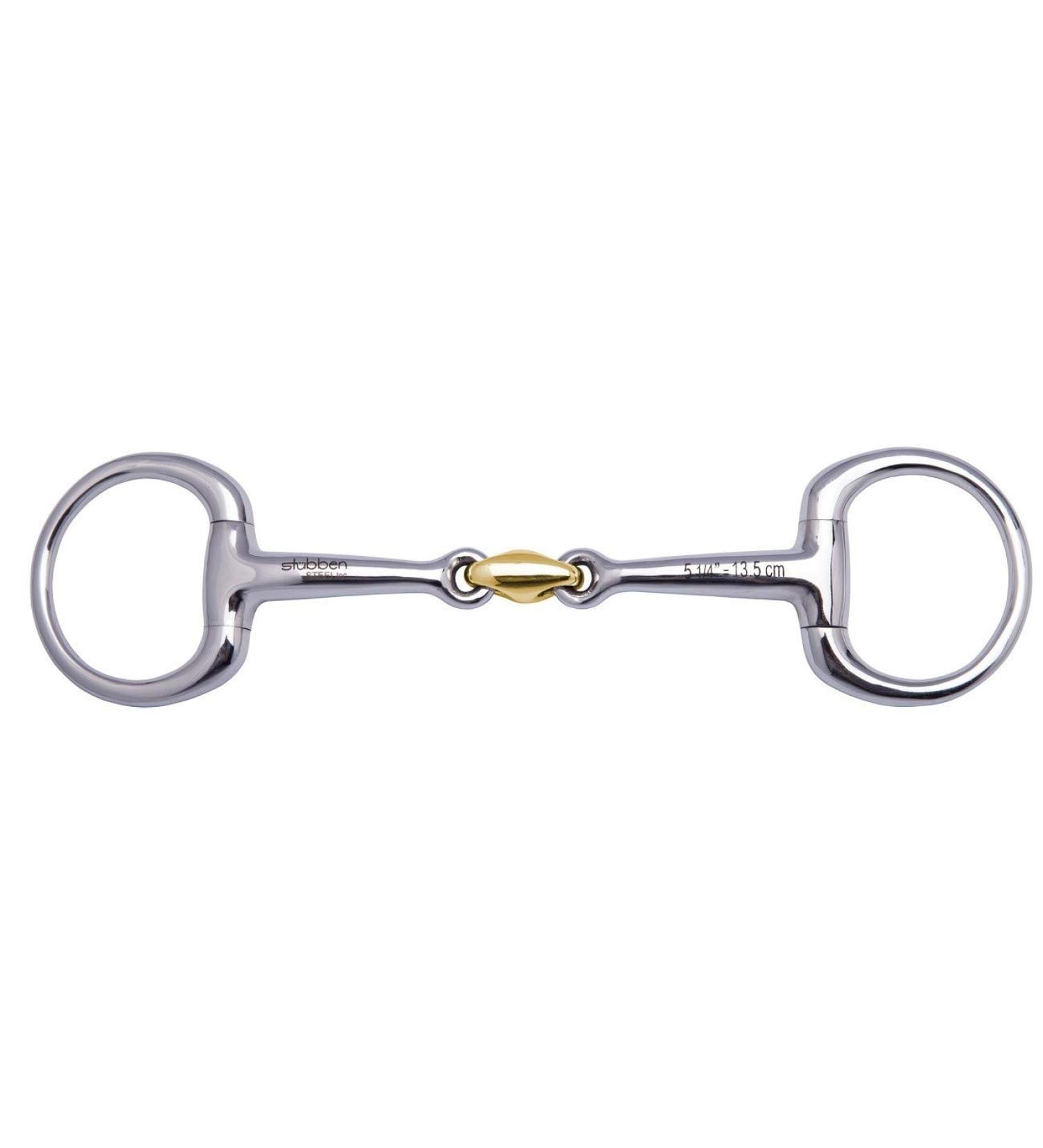 St bben bit 2234 olive head snaffle stainless steel 11.5 cm - 12 mm - Sweet Copper centerpiece