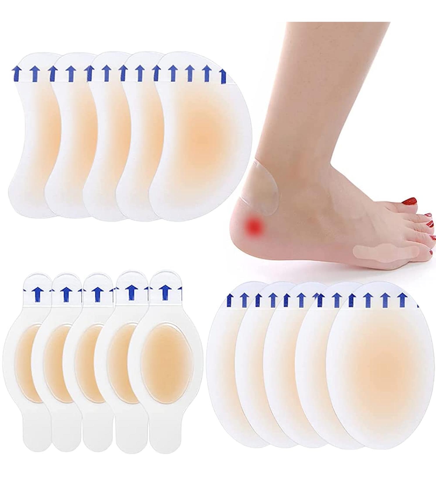 24 Pcs Blister Gel Guard Waterproof Plasters for Feet & Fingers - Invisible Blister Protector for Toes, Forefoot, Heel - Ski & Sport Bandages (3 * 5P) - Buy Online on GoSupps.com