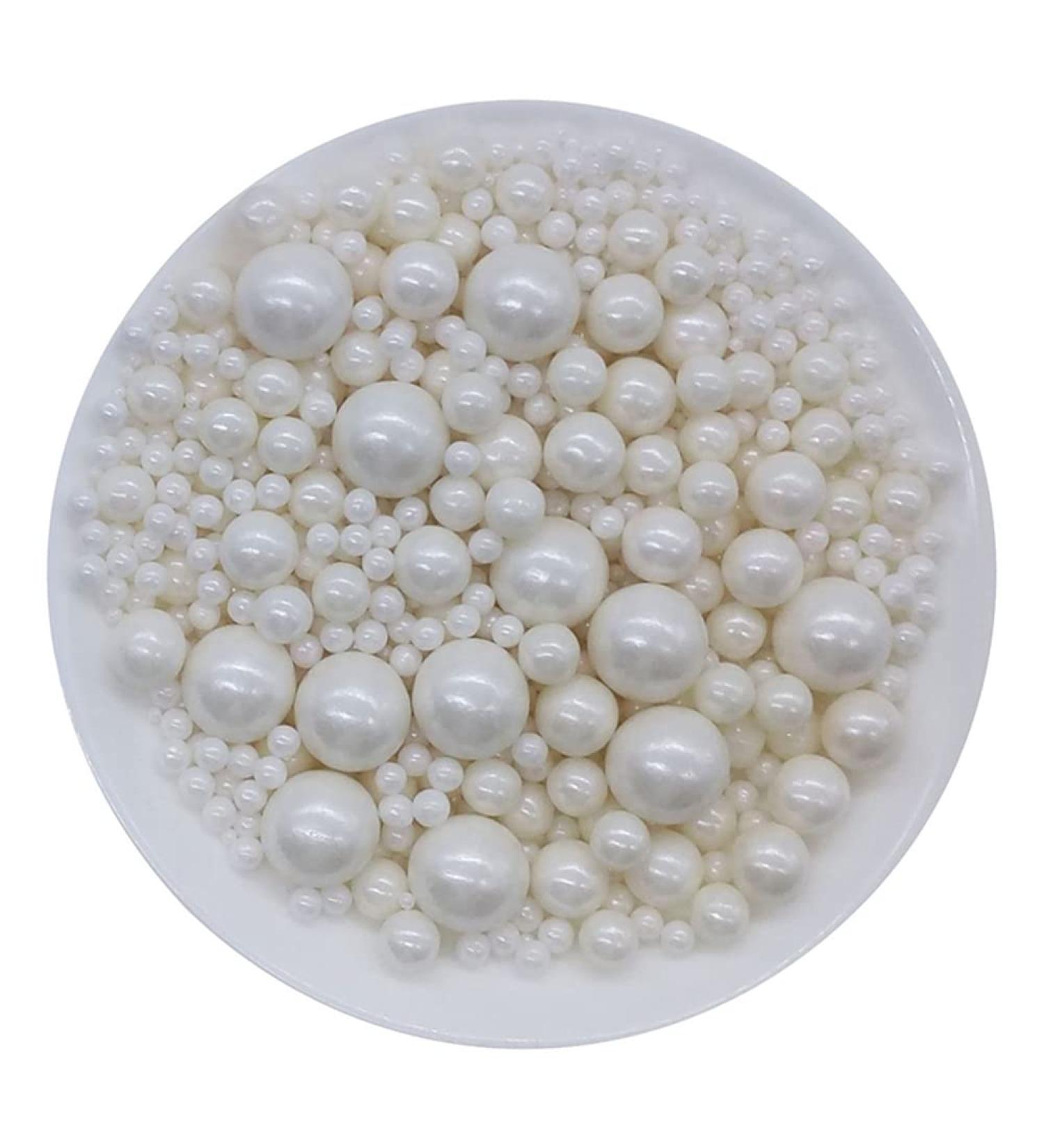 White Sugar Pearls Candy Sprinkles 120g - Cake Decorating & Party Supplies - Buy Online on GoSupps.com