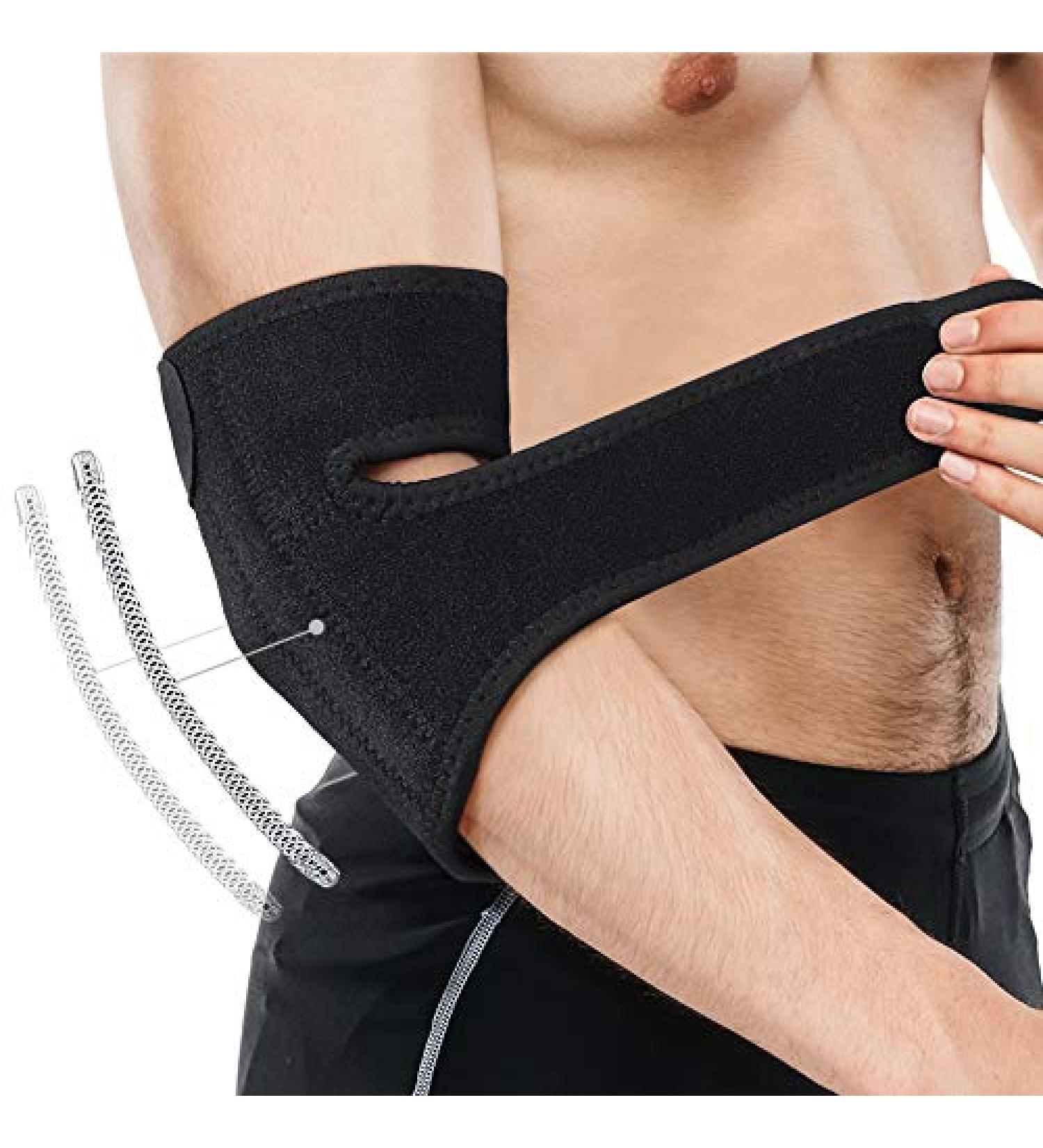 Tennis Elbow Support Brace | Adjustable Compression Sleeve for Golfers & Tendonitis - Fits Both Arms Men & Women - Buy Online on GoSupps.com
