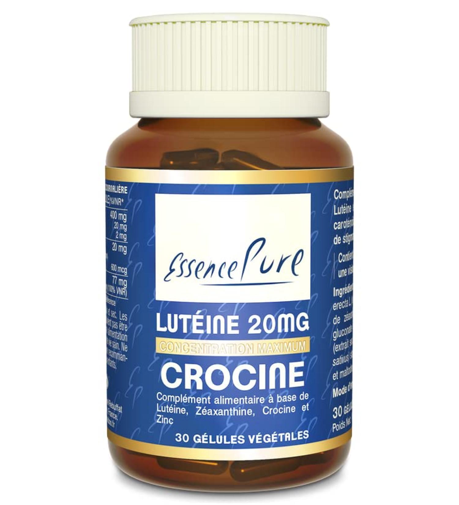 Lutein (20mg) and Zeaxanthin (2mg) Pure Essence | Eye Vitamins with Saffron and Zinc | Vegan Formula | Free