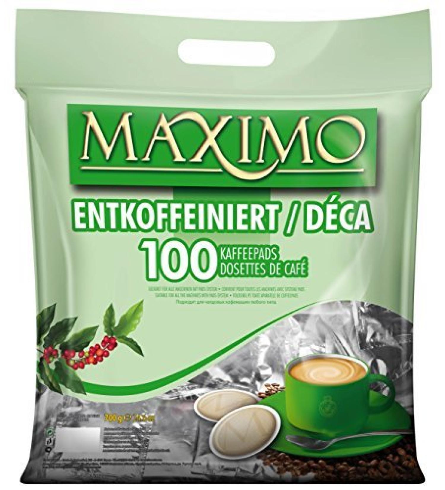 MAXIMO Decaffeinated | 100 SENSEO compatible coffee pods | Individually packaged for better conservation and impeccable hygiene - Buy Online on GoSupps.com
