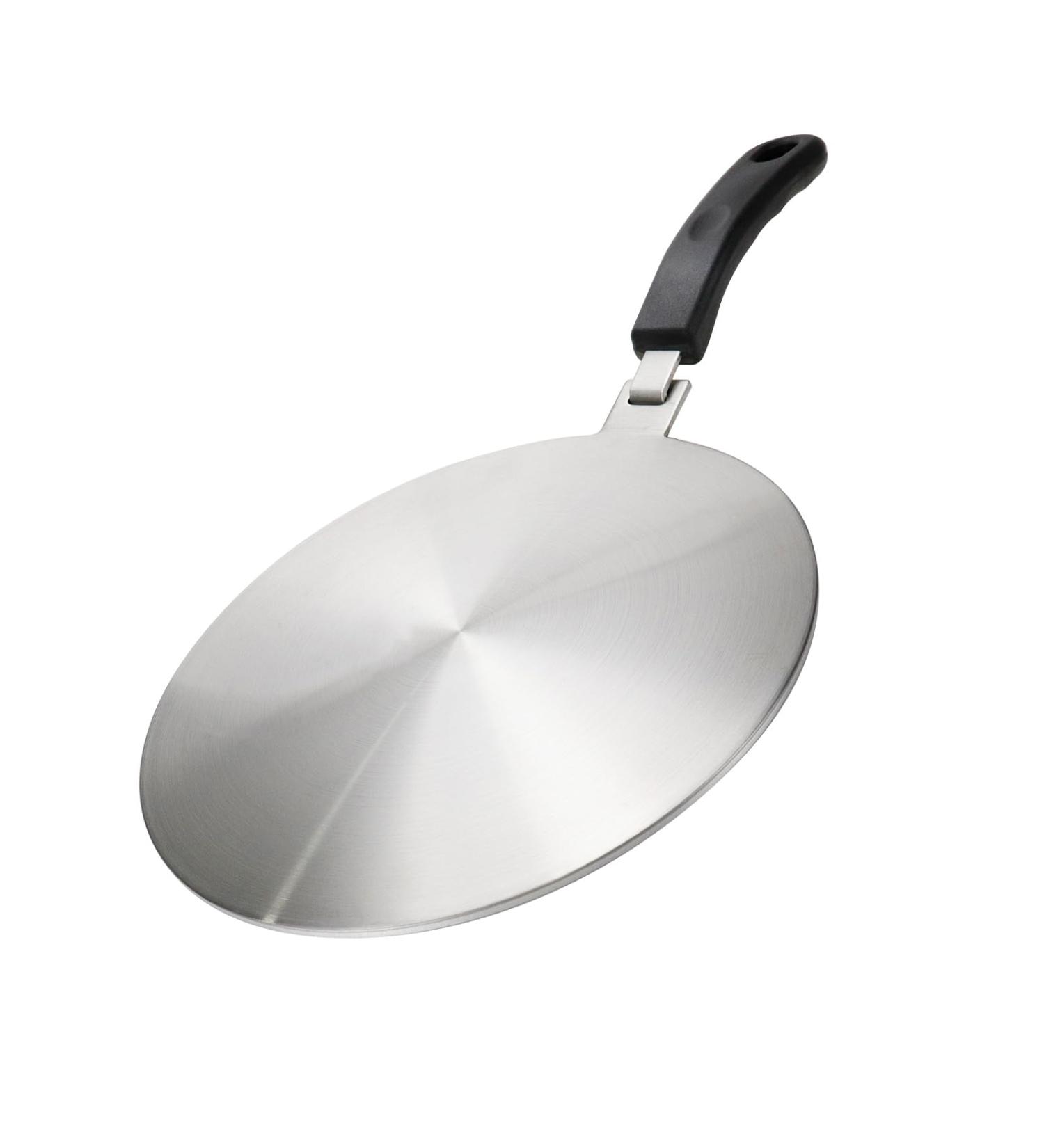 Stainless Steel Heat Diffuser 9.45" for Induction & Electric Cooktops - Removable Handle Black | International Shipping Available - Buy Online on GoSupps.com