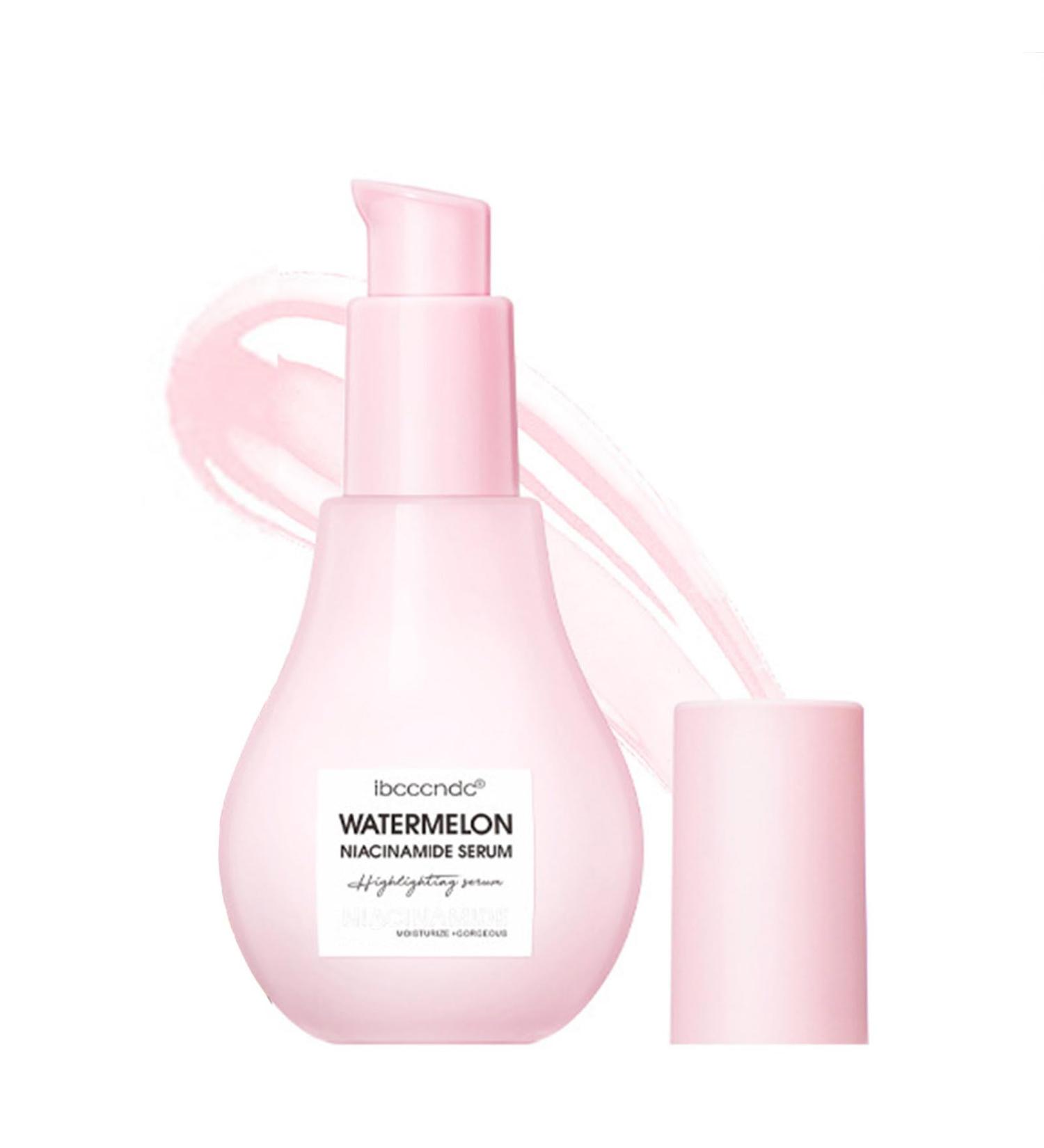 Watermelon Niacinamide Serum - Hydrating & Repair with Hyaluronic Acid Glycerin and Vitamin E - Lightweight Facial Serum & Makeup Primer Liquid Highlighter - Buy Online on GoSupps.com
