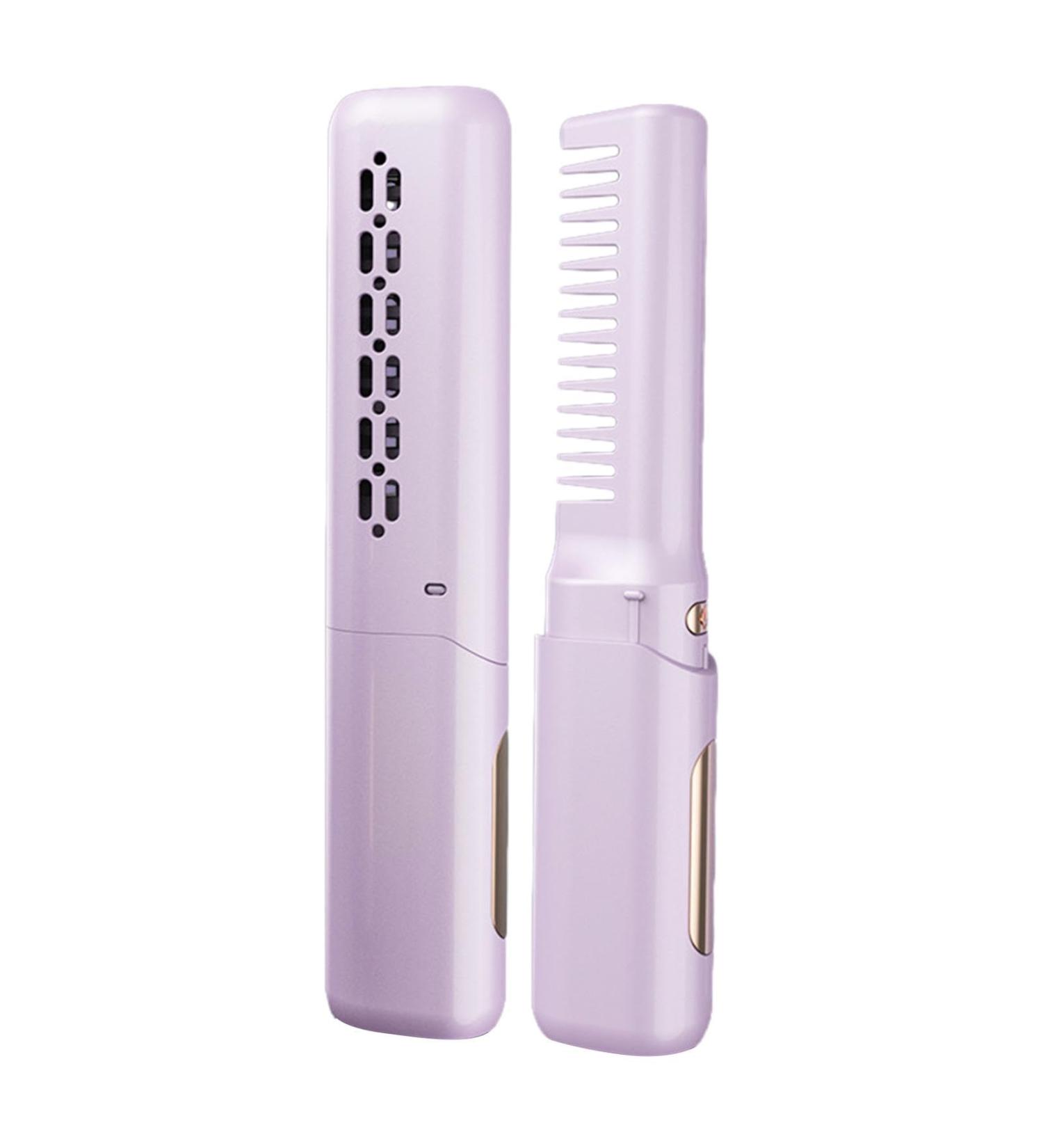 Buy Cordless Electric Hair Straightening Brush - 2-in-1 Anti-Scald Styling Tool for Men & Women Travel-Friendly - Buy Online on GoSupps.com