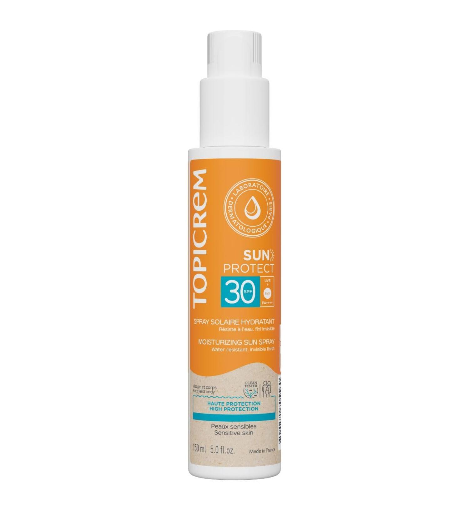  Topicrem Topicrem - Sun Protect Moisturizing Sunscreen Spray for Face and Body SPF30 - Very High Protection 8-Hour Moisturizing Sunscreen Fluid - Sensitive Skin Care From 3 - Buy Online on GoSupps.com
