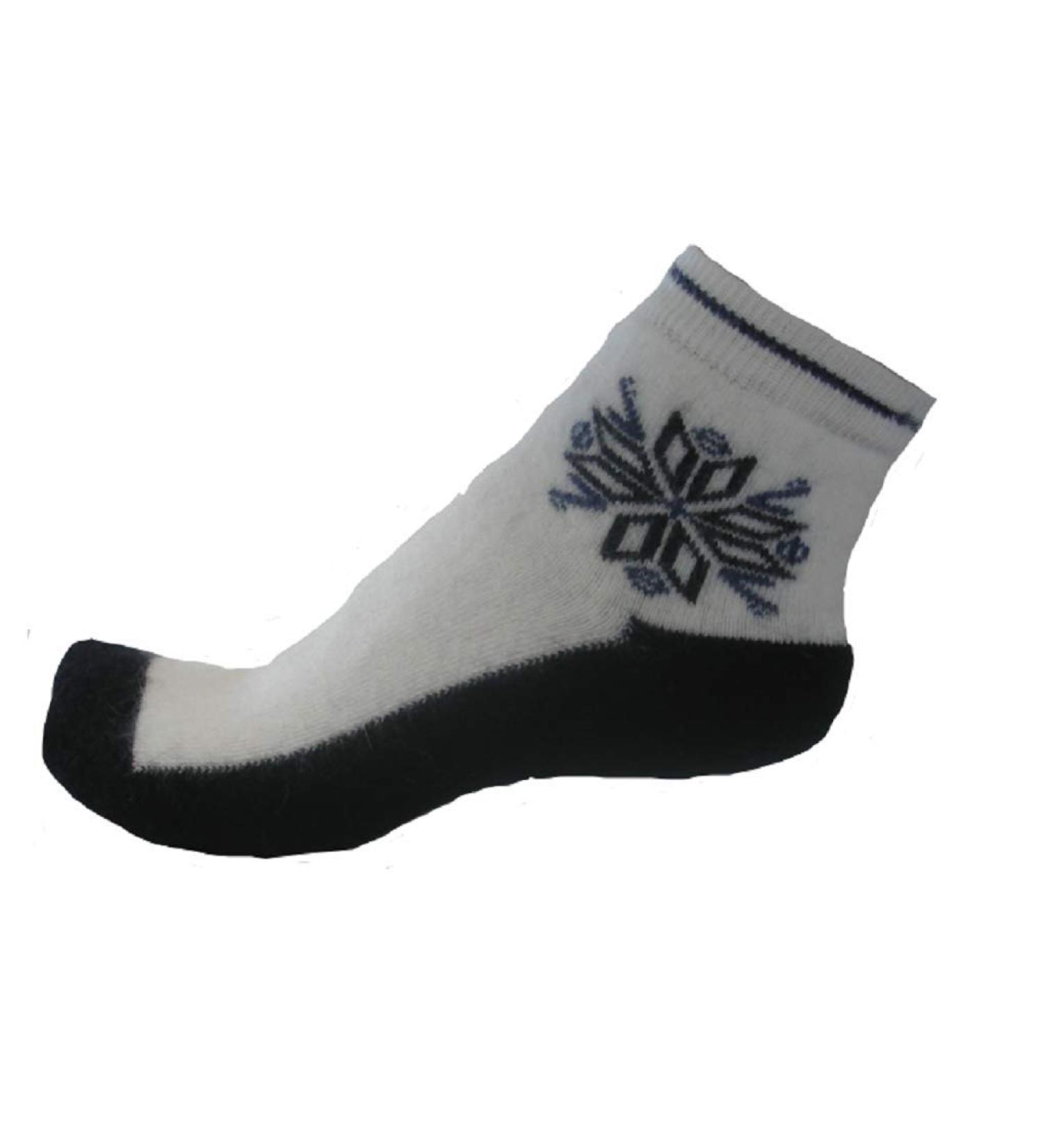Moser care and support wear foot warmers (pair) with snow crystal 40% angora socks 36-38 white/anthracite