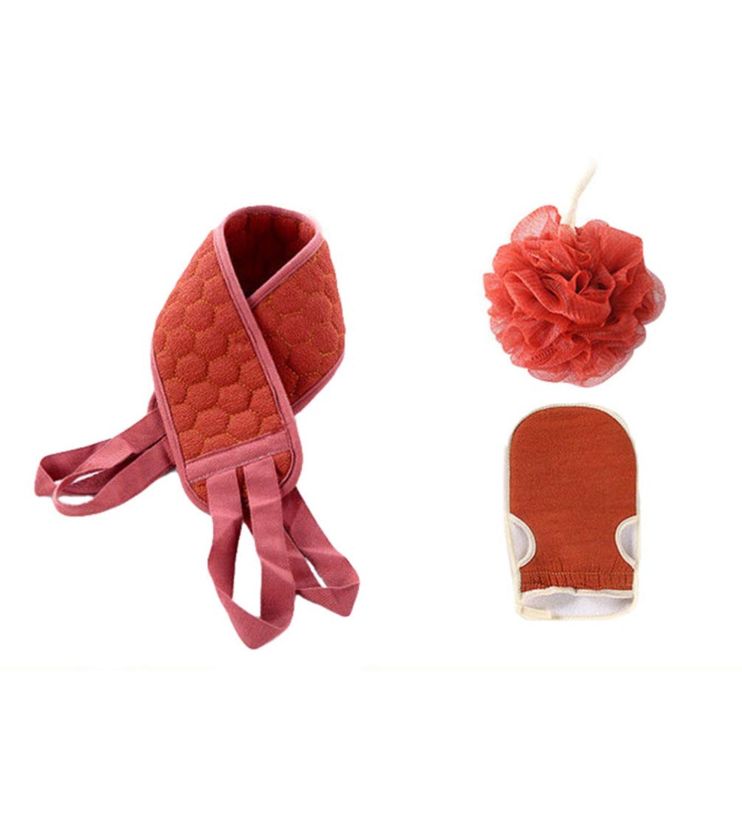 Buy Hemoton 3 Pcs Bath Back Scrubber Cloth - Exfoliating Shower Mitts & Sponges for a Luxurious Bath Experience | International Shipping Available - Buy Online on GoSupps.com