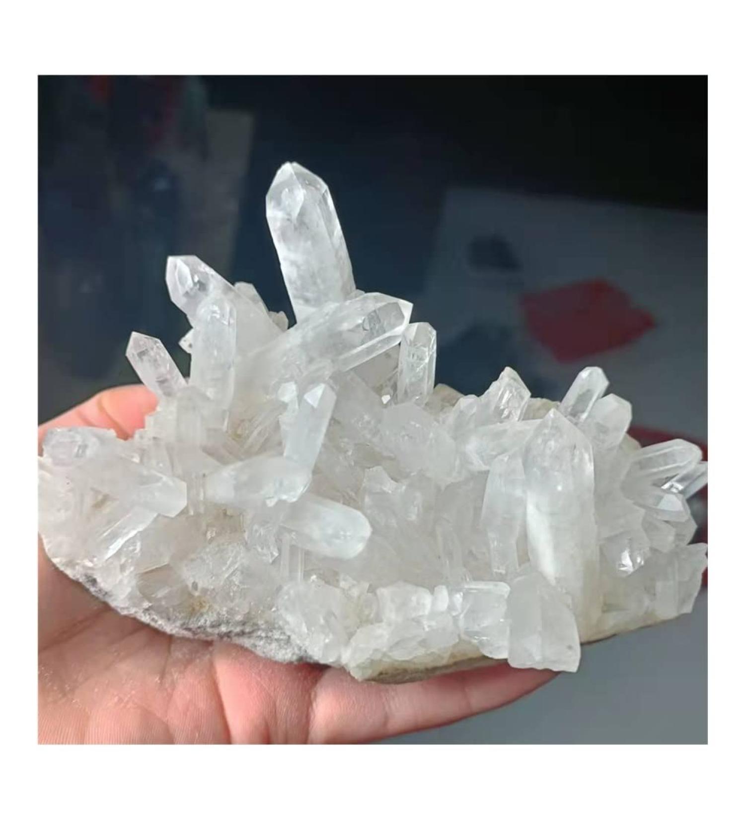 1700g Beautiful Natural White Clear Crystal Cluster with Natural Crystal s ERBDRGAZ - Buy Online on GoSupps.com