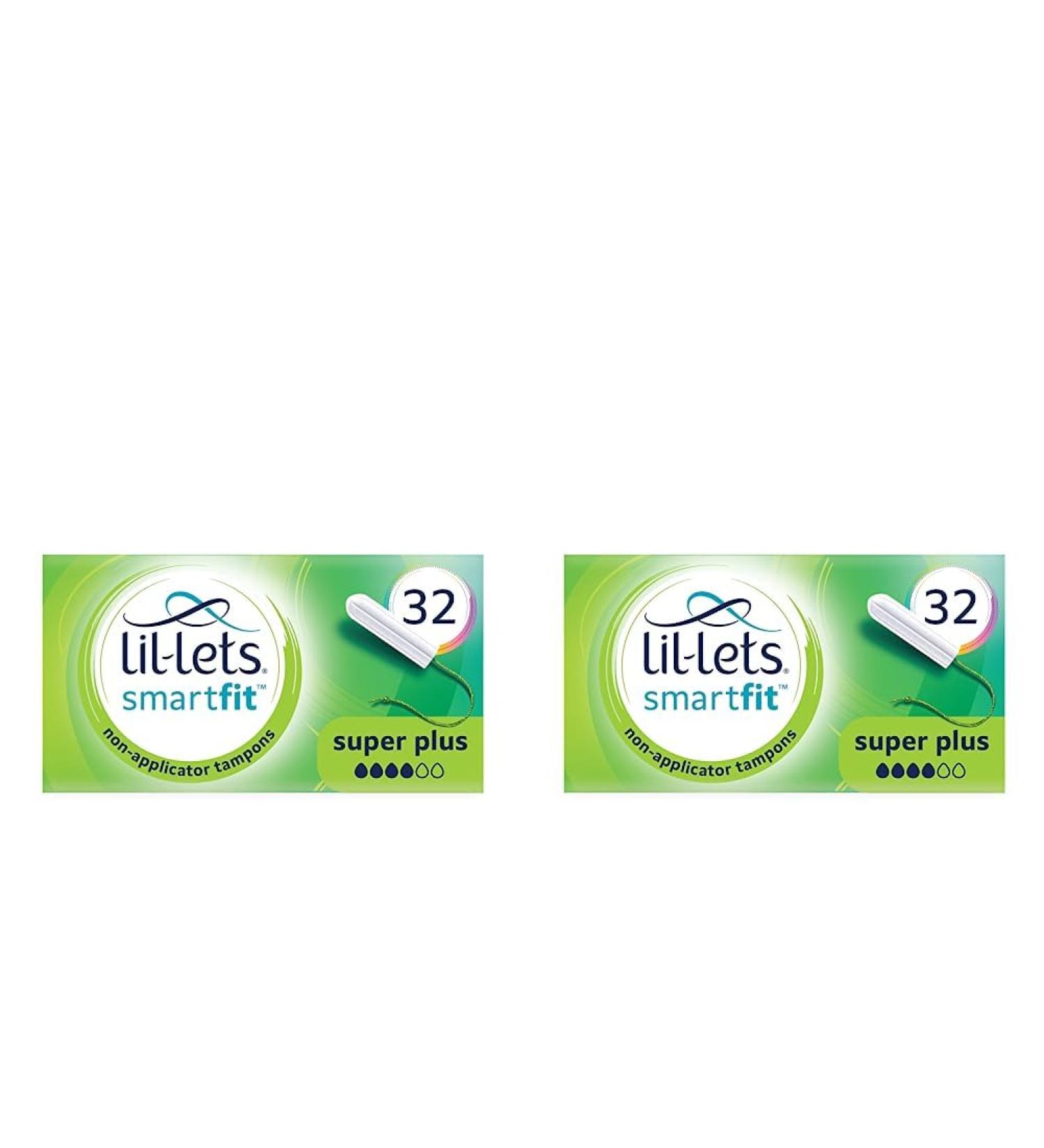 Lil-Lets SmartFit Super Plus Non-Applicator Tampons - Pack of 64 Super Plus (Pack of 2) - Buy Online on GoSupps.com