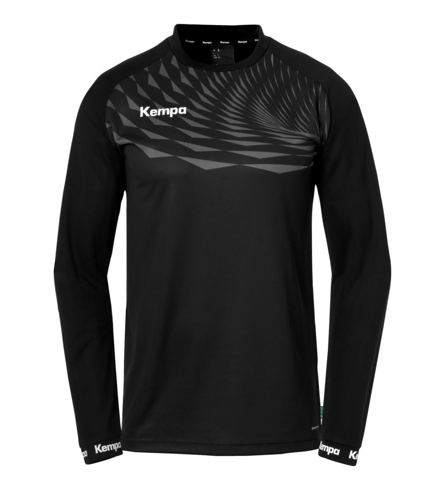 Kempa Mens Wave 26 Long Sleeve Sports Shirt Black/Anthracite M EU | International Shipping Available - Buy Online on GoSupps.com