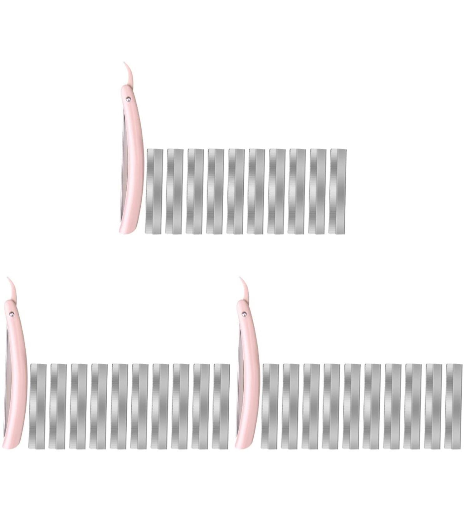 Fomiyes Portable Razor Shaver - 3 Set Stainless Steel Eyebrow & Face Trimmer | E-Beauty Hair Removal Tool - Buy Online on GoSupps.com