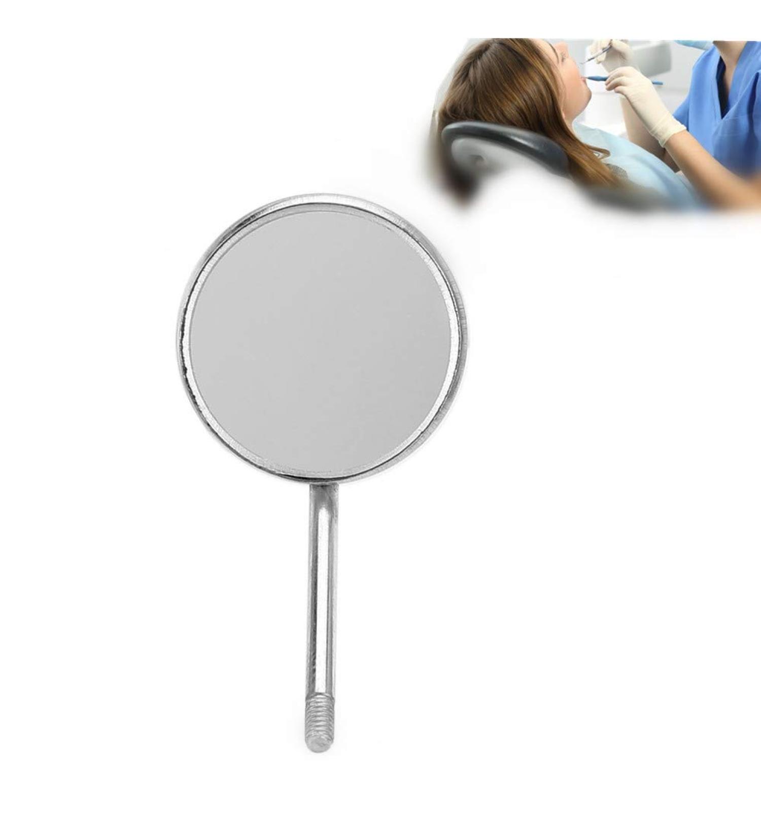 20 Professional Tooth Mirrors Replacement Heads - Stainless Steel Odontoscope - 2.2cm Diameter - High-Quality Dental Tools for Accurate Oral Examination - International Shipping Available - Buy Online on GoSupps.com